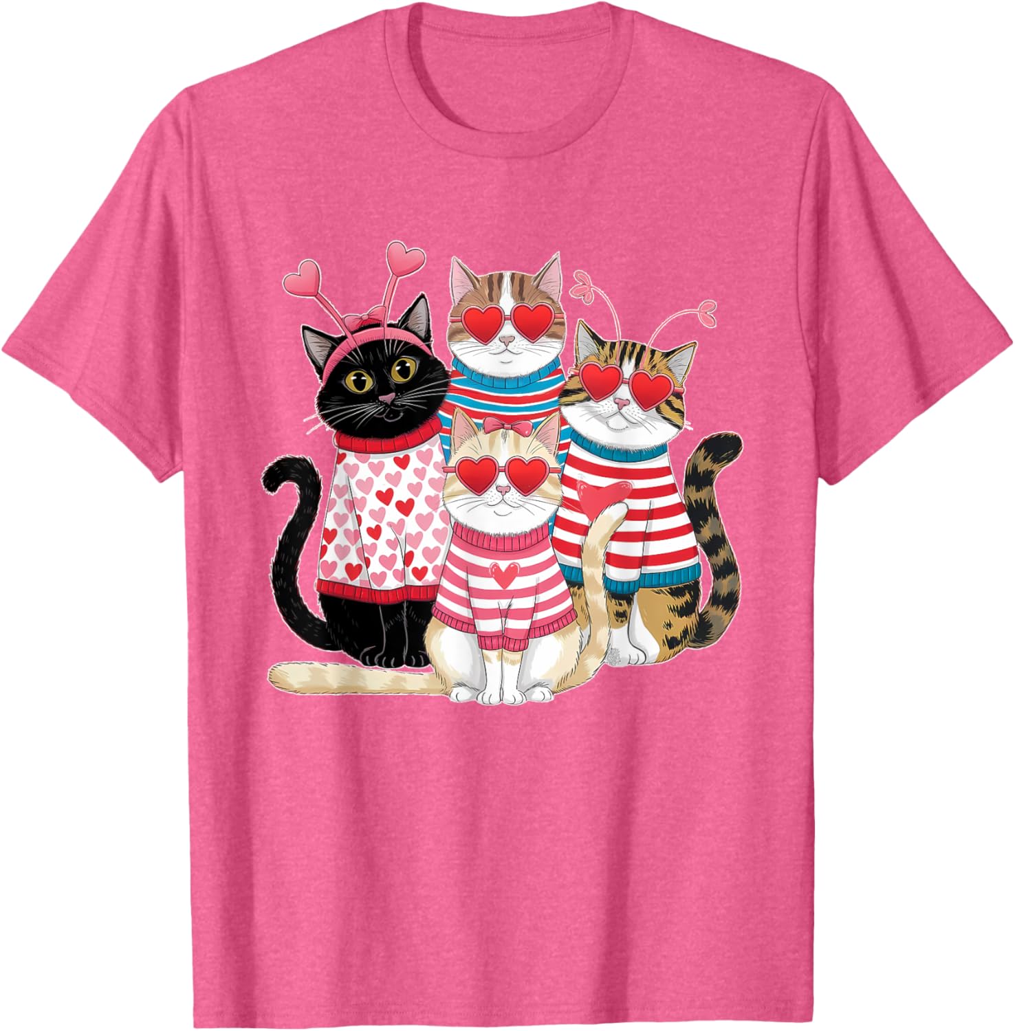 Happy Meowentine's Cute Cat T-Shirt for Girls - Perfect Valentine's Gift - 6