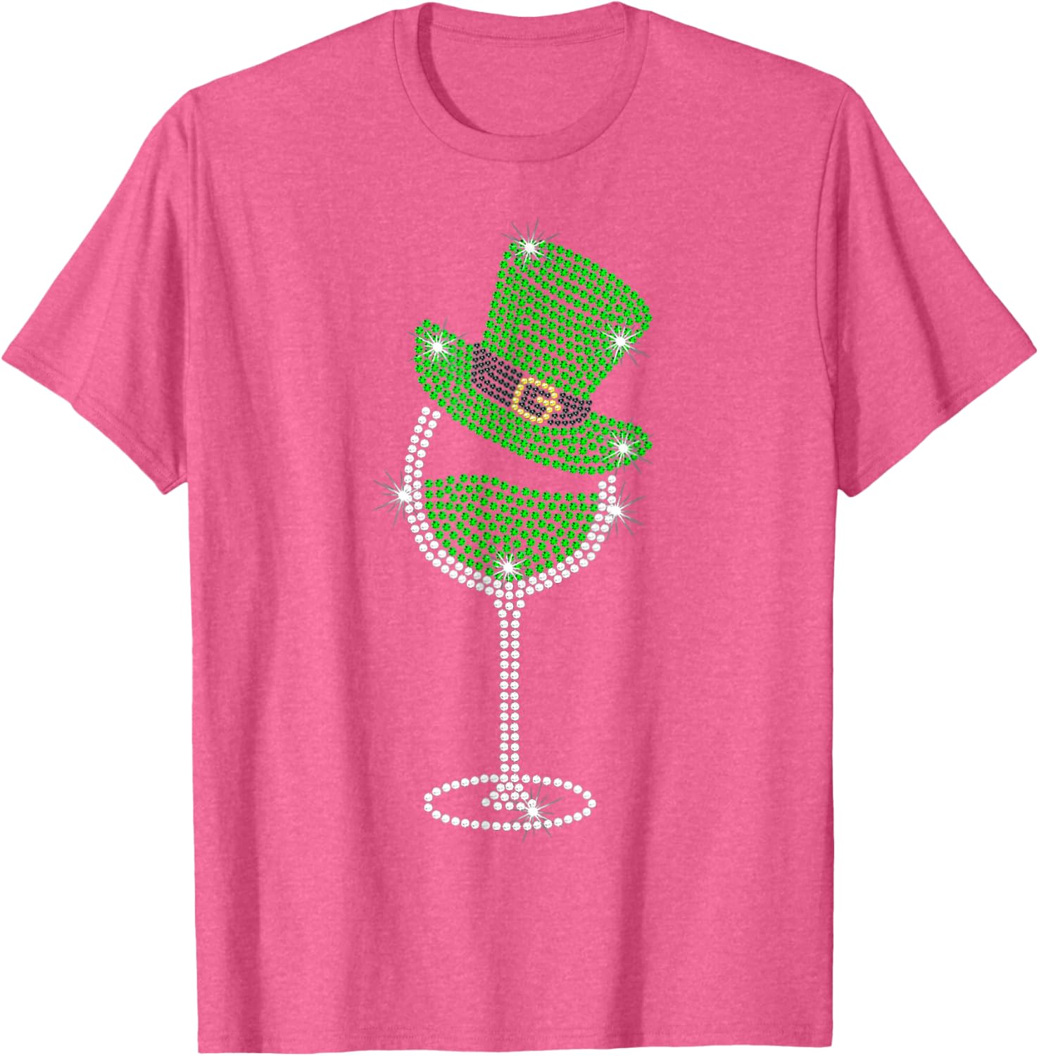 St Patrick's Day Shamrock Wine T-Shirt for Men and Women Celebrate in Style - 1