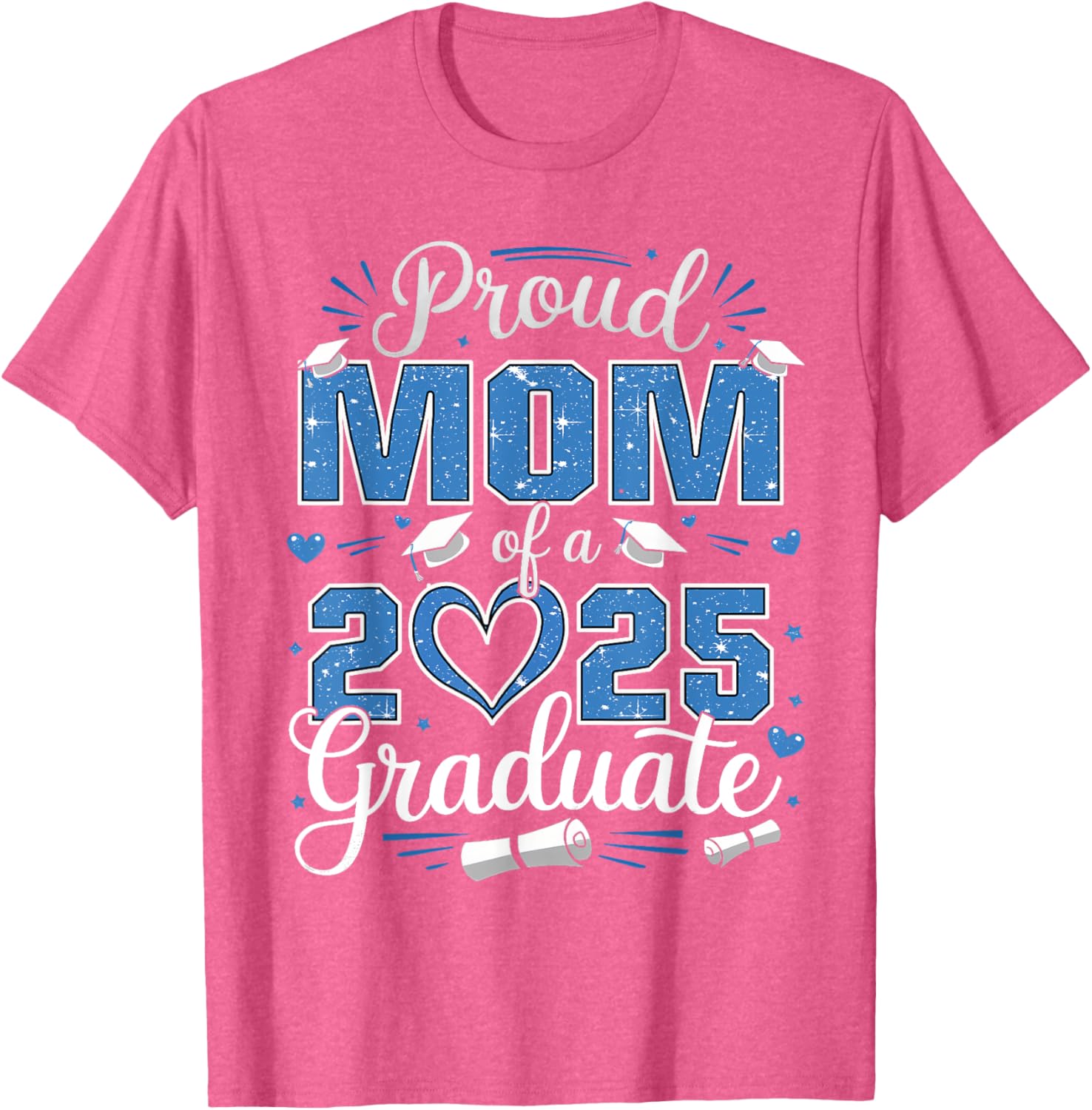 Proud Mom of a Class of 2025 Graduate T-Shirt for Senior Moms - 3