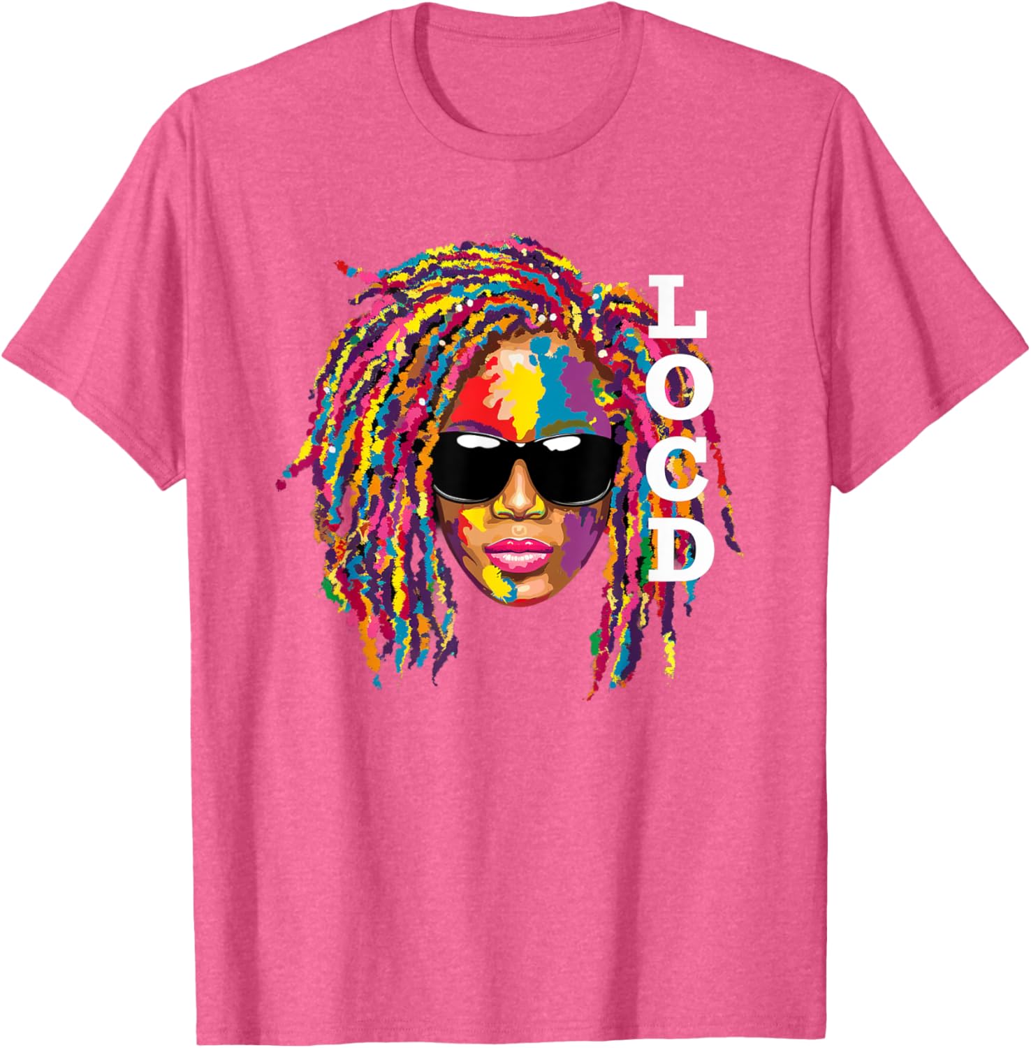 Loc'd For Life Afro Locs T-Shirt for Black Melanin Women - Stylish Dreadlocks Apparel - 18
