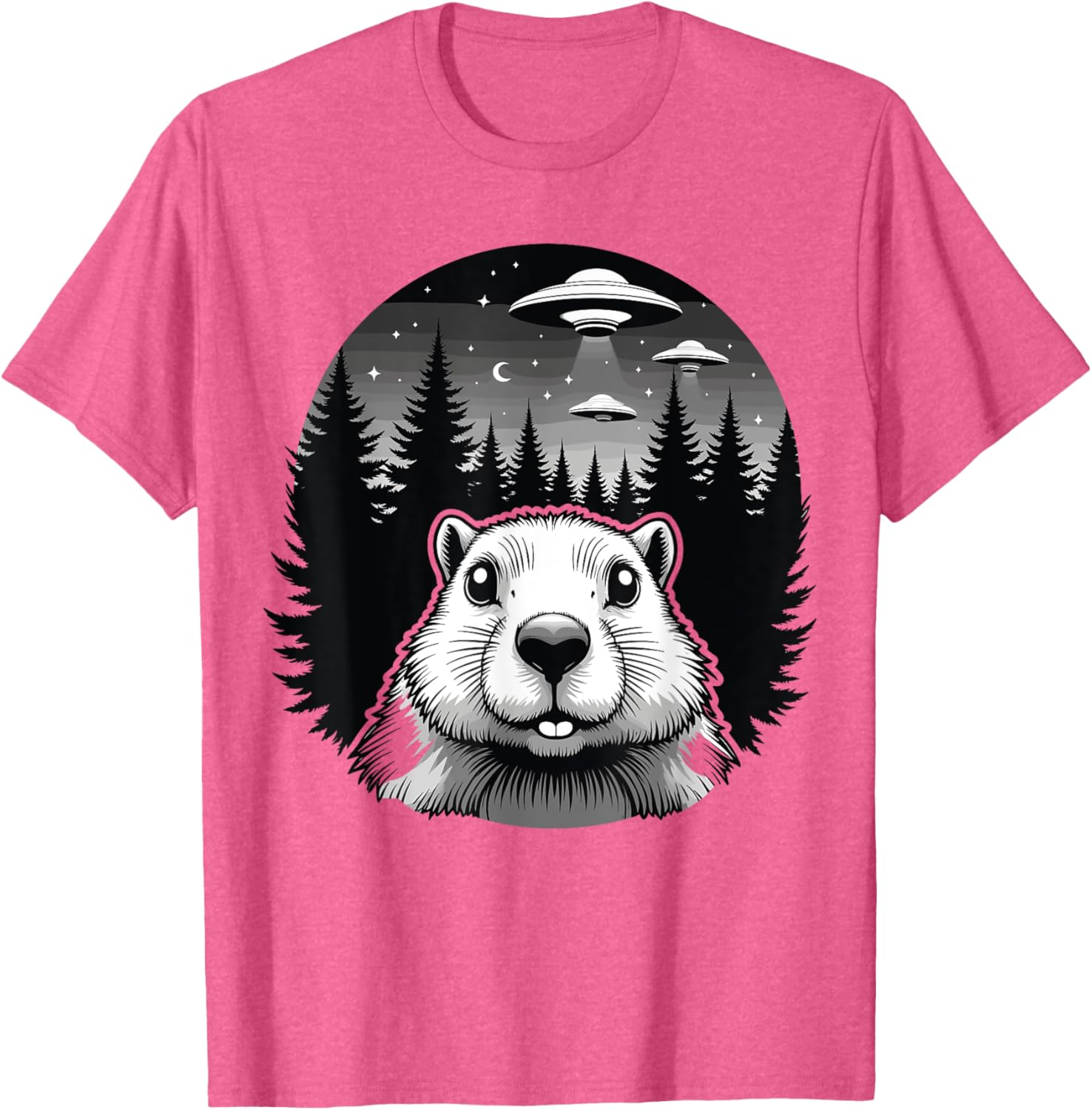 Funny Groundhog Day T-Shirt with UFOs and Aliens - Unique Gift Idea - 13