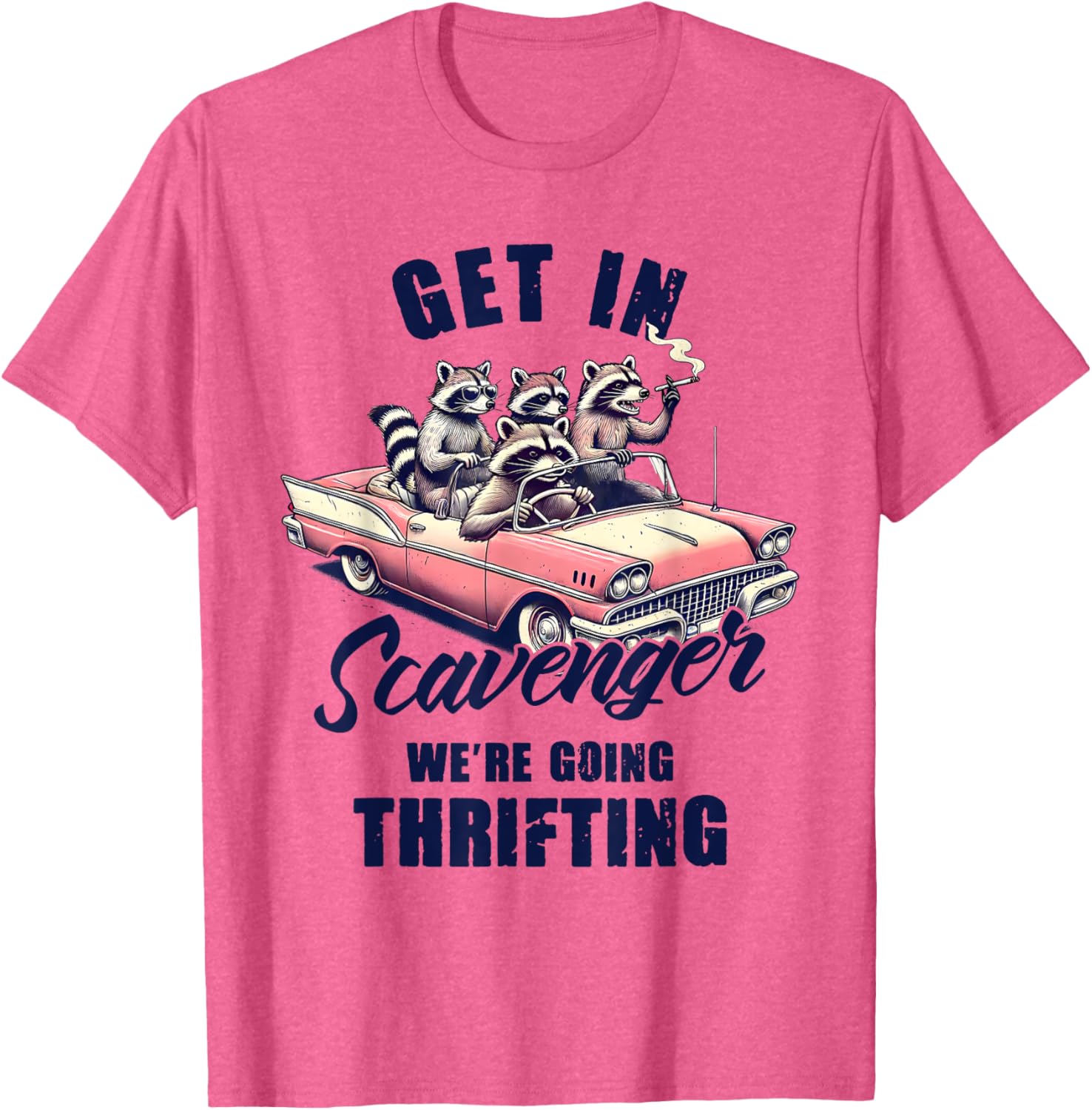 Thrift Hunter Raccoon Lover Scavenger Thrifting T-Shirt for Fun Adventures - 3