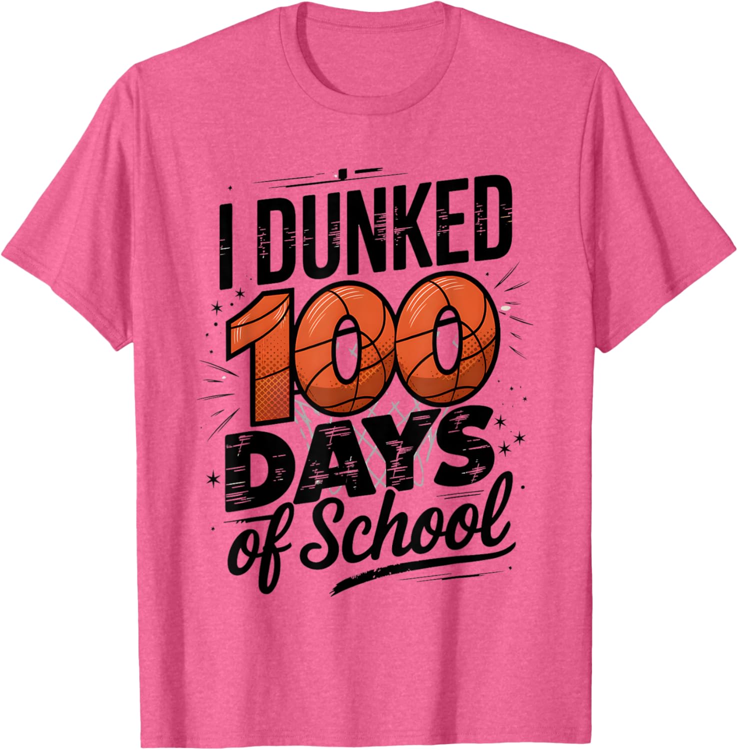 100 Days Smarter Basketball T-Shirt for Boys Dunked School Achievement - 6