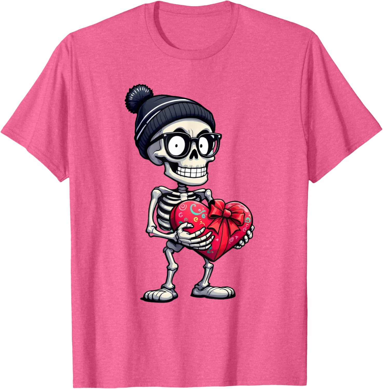 Funny Skeleton Heart Valentine's Day T-Shirt for Men and Women - 20