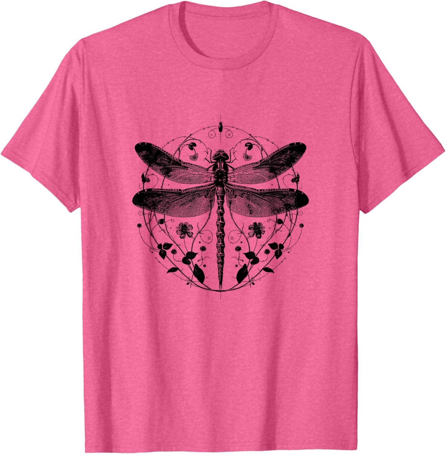 Cute Casual Summer Dragonfly Print T-Shirt for Stylish Comfort - 3