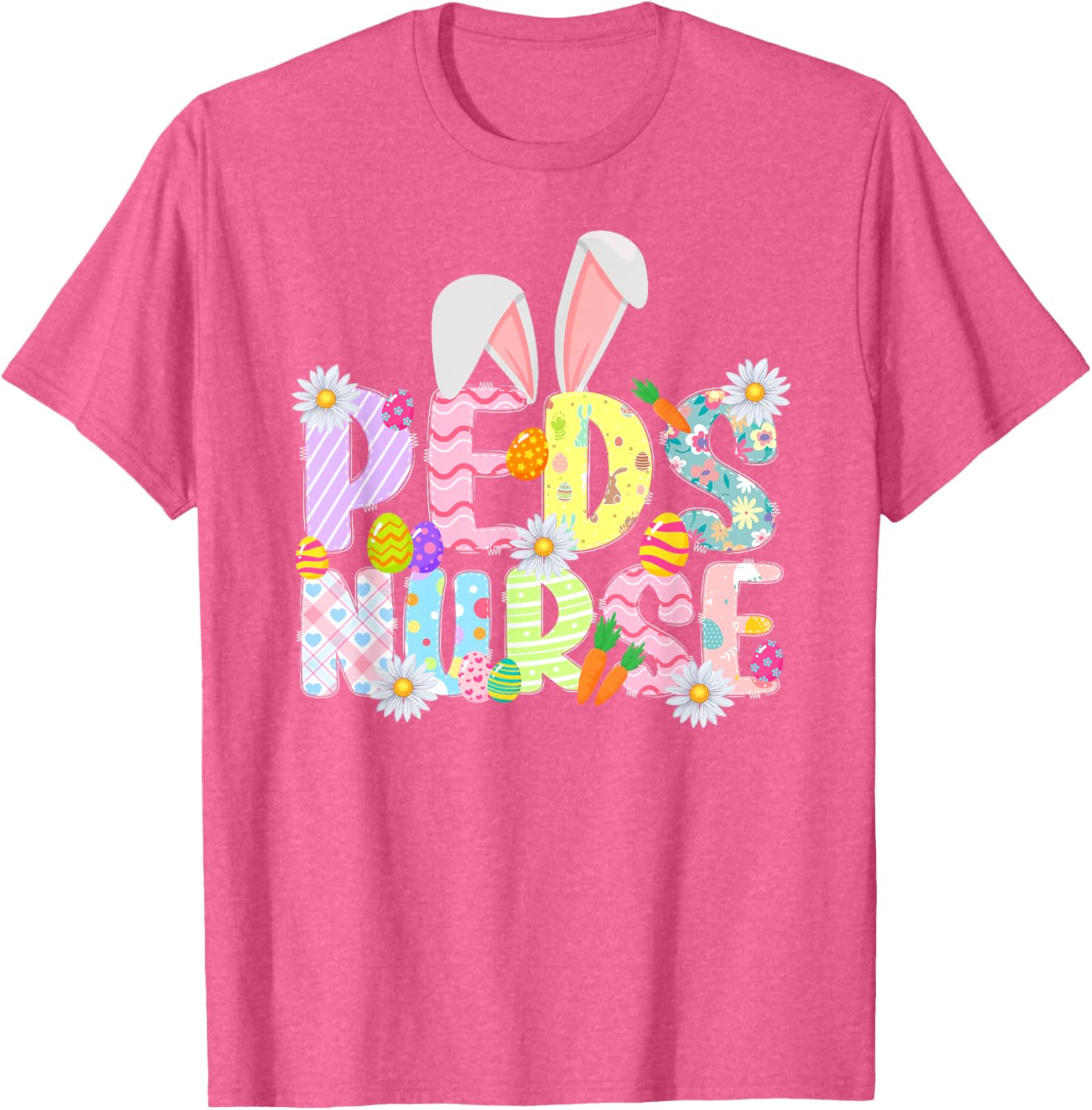 Peds Nurse Easter Bunny T-Shirt for Pediatric Nurses Fun Holiday Outfit - 16