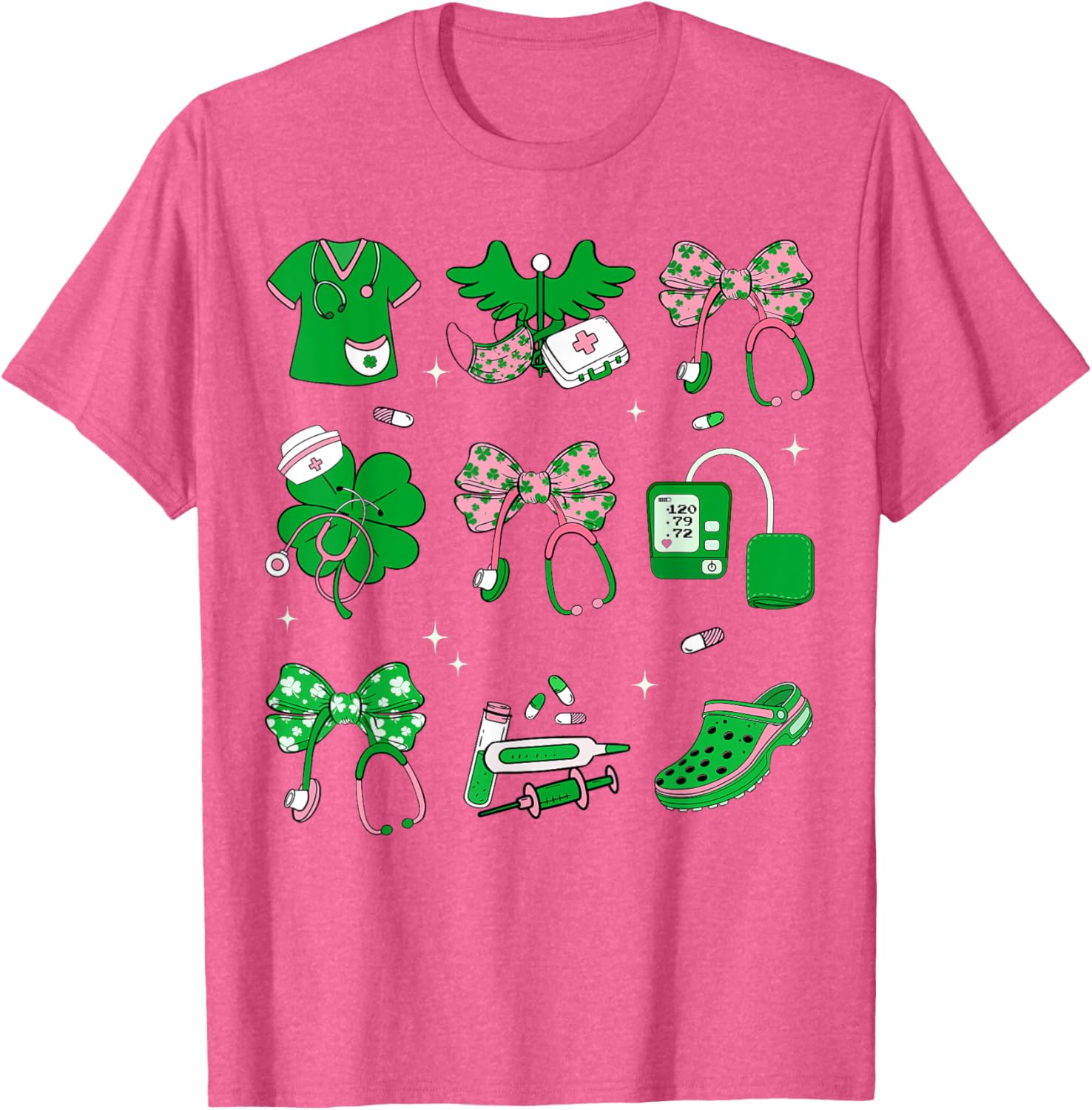 Lucky Shamrock Nurse T-Shirt for St. Patrick's Day Celebration - 8