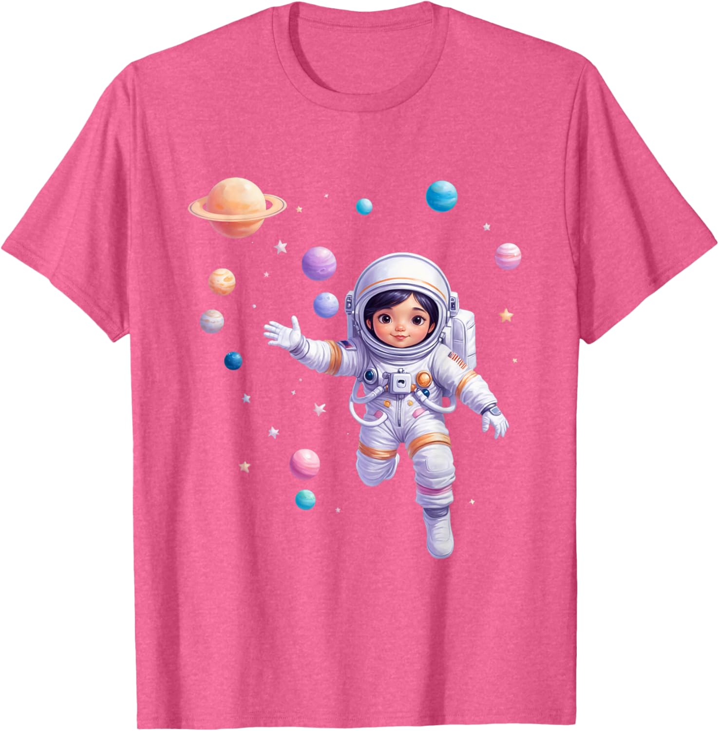Cute Space Explorer T-Shirt for Future Astronaut Girls - Adorable Design - 2