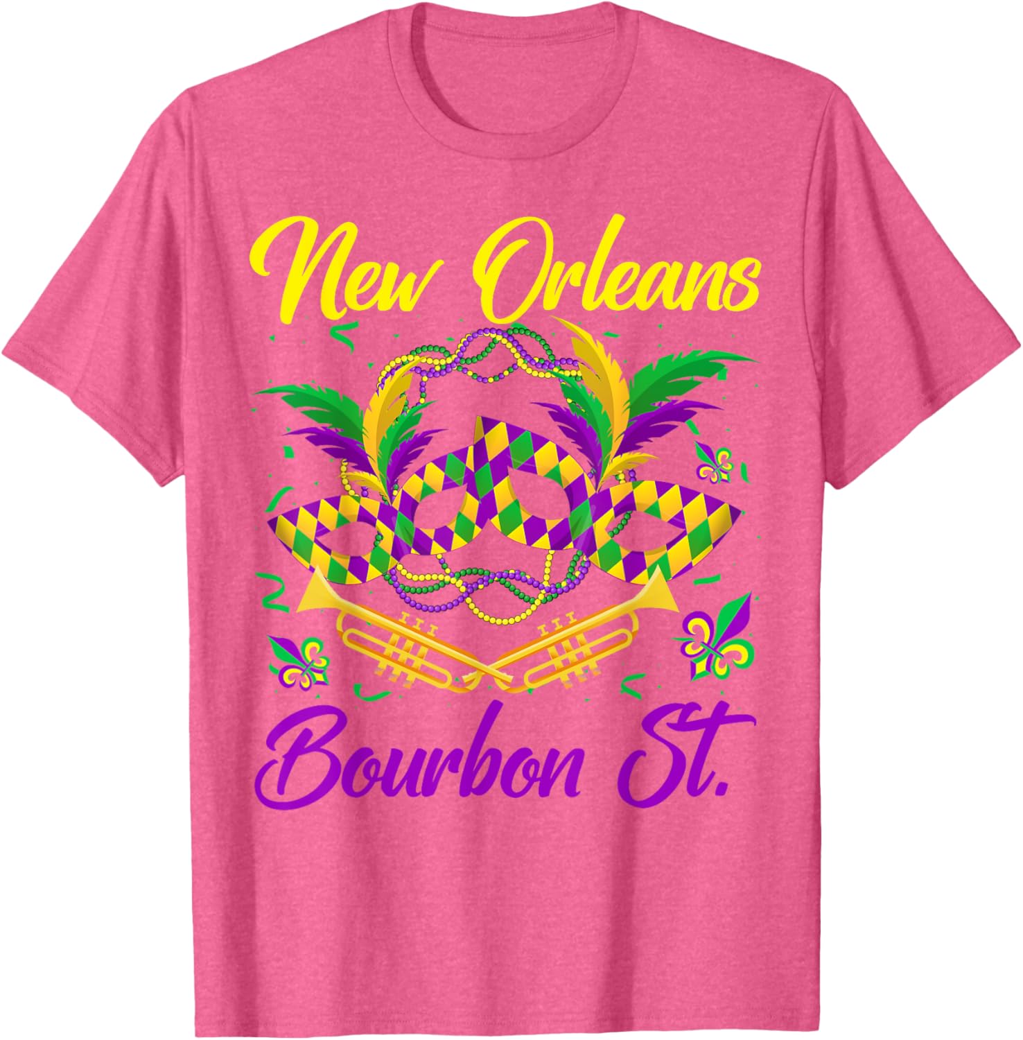 Funny NOLA Bourbon Street Mardi Gras T-Shirt for Fat Tuesday Celebrations - 18