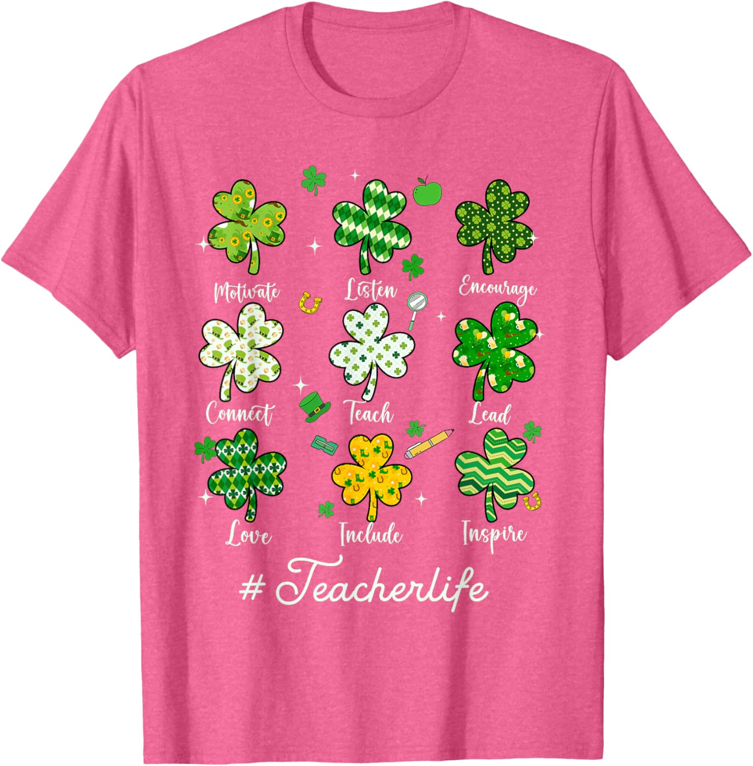 Teacher Life Shamrock T-Shirt - Inspire Love This St. Patrick's Day - 9