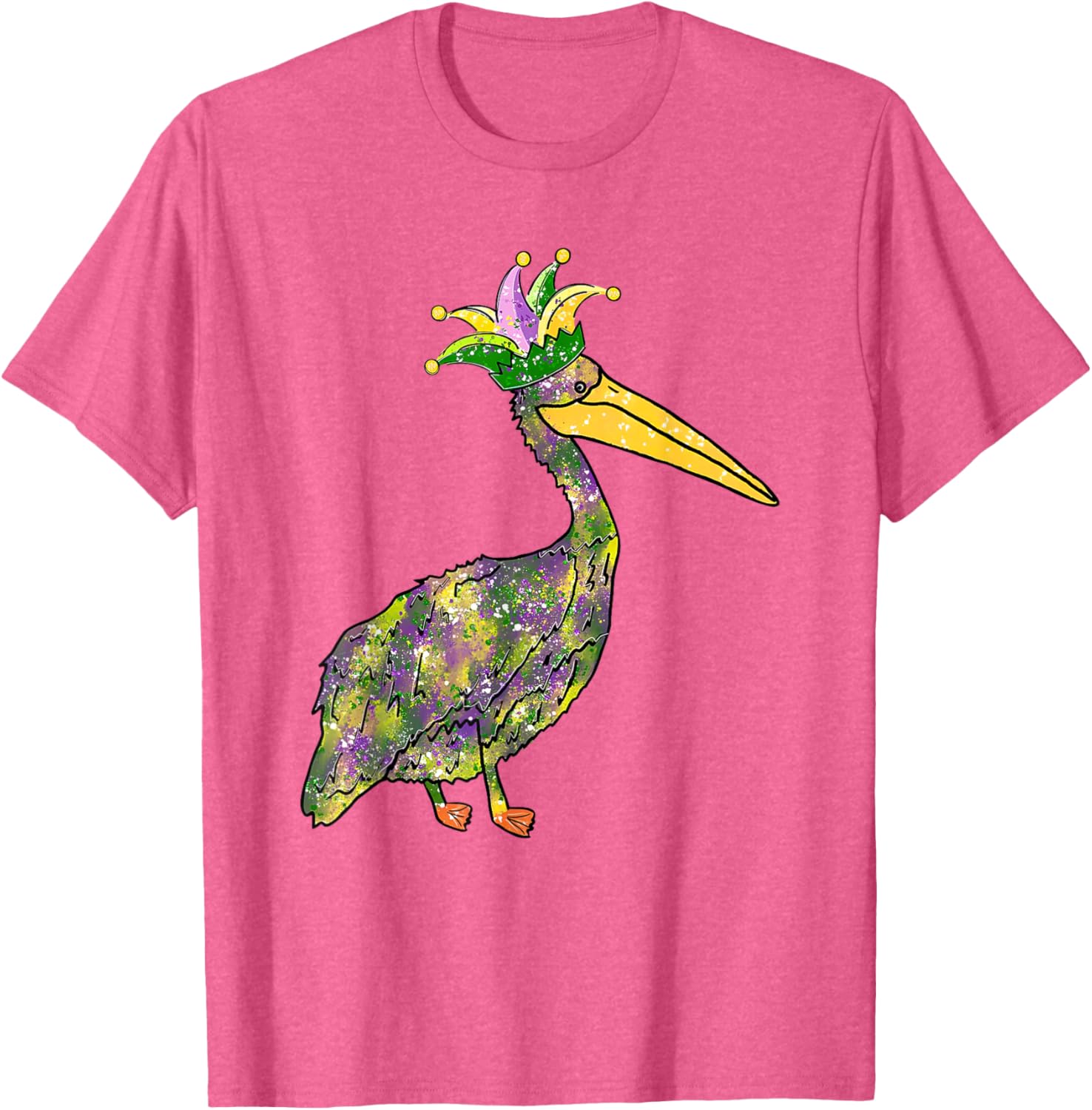 Pelican Mardi Gras Women's Carnival Lover T-Shirt Fun Festive Style - 15
