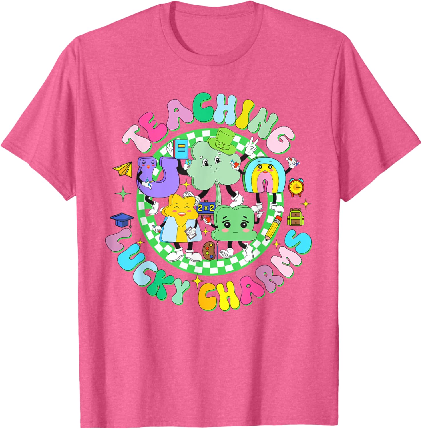 Lucky Charms St Patrick's Day Teacher T-Shirt for Classroom Fun - 21