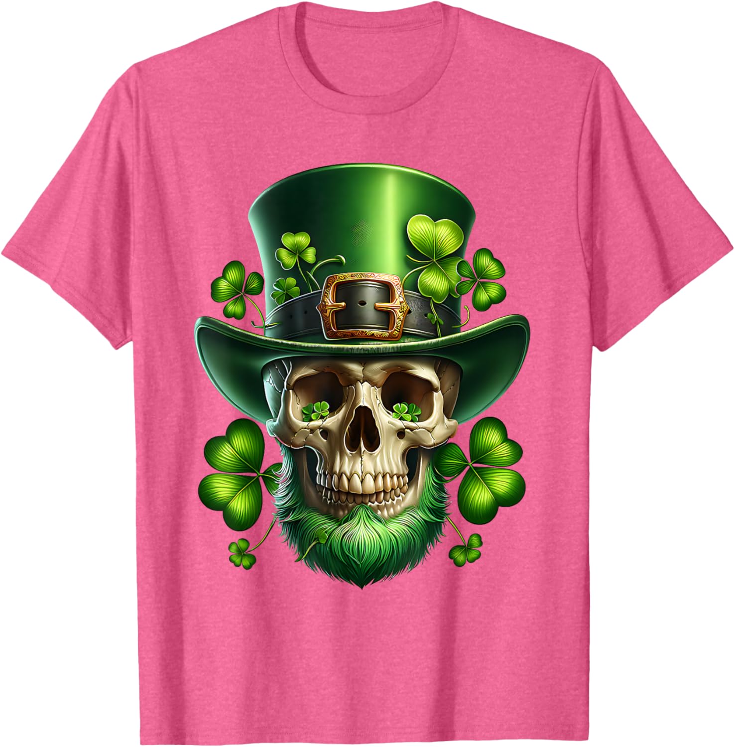 Saint Patrick's Day Sugar Skull T-Shirt for Festive Celebrations - 25
