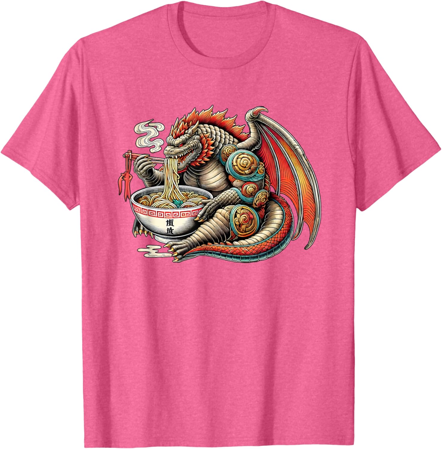 Funny Kaiju Dragon Ramen Monster T-Shirt for Japanese Culture Fans - 5
