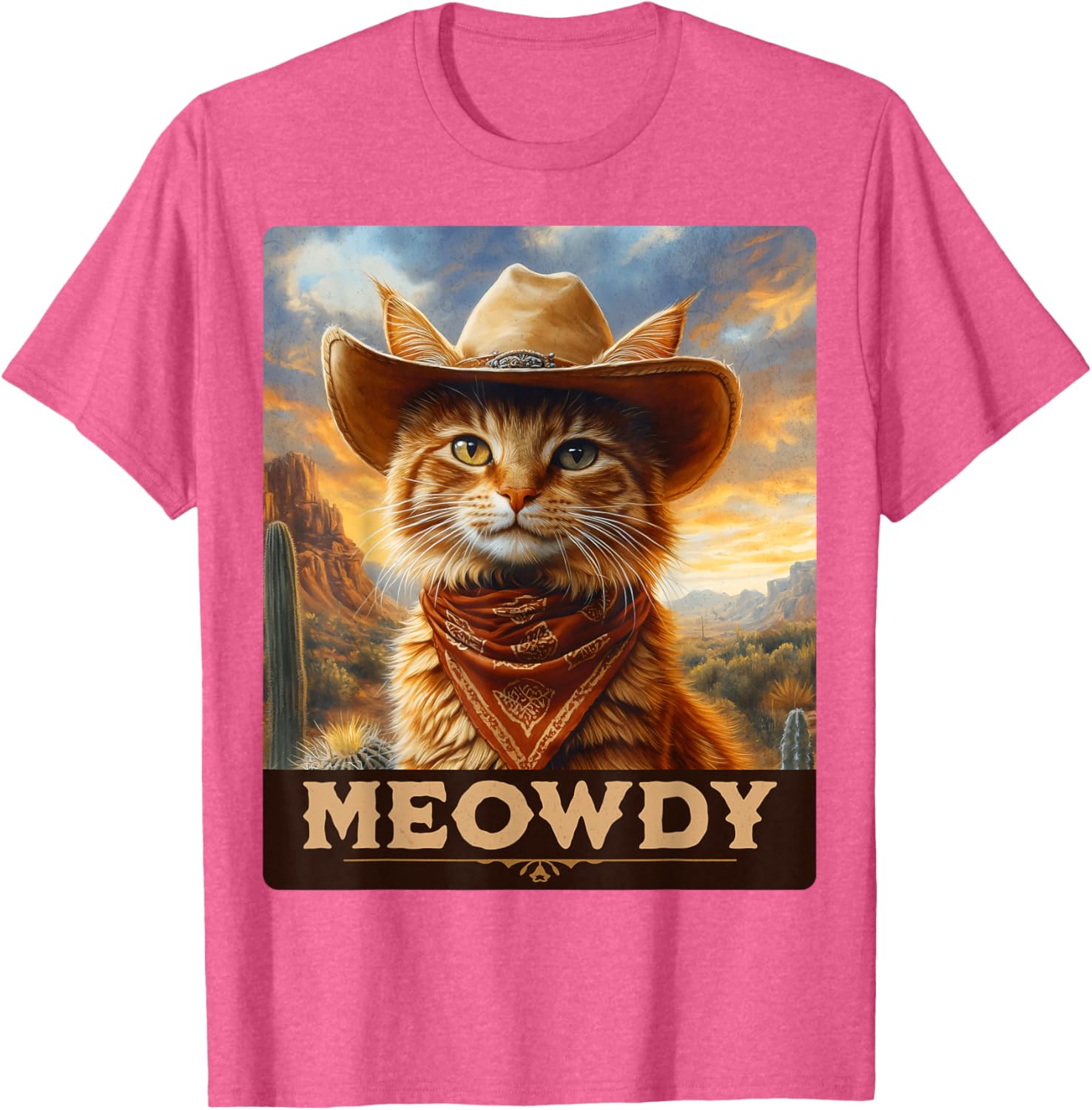 Meowdy Cowboy Cat T-Shirt for Wild West Cat Lovers and Fans - 15