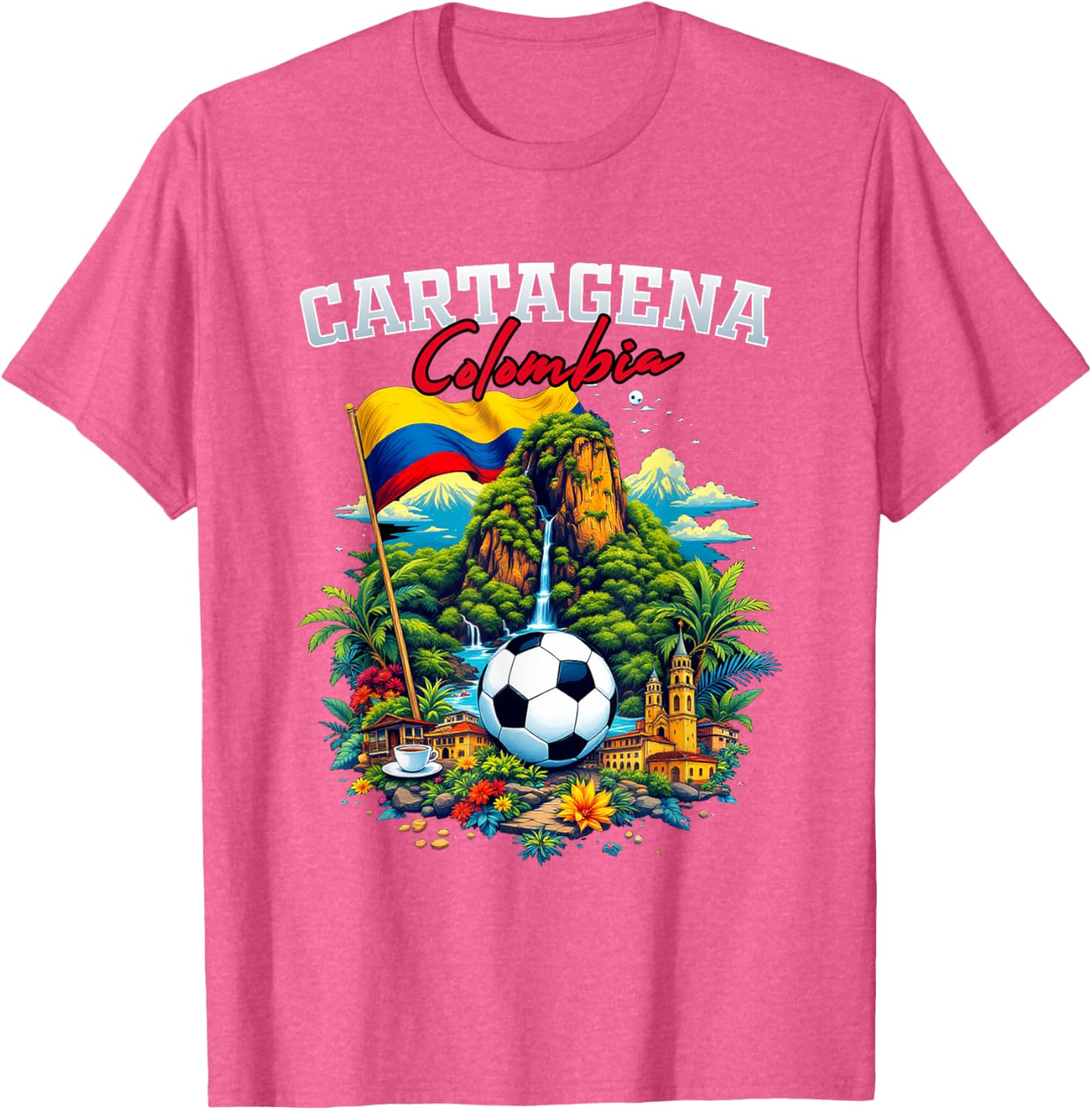 Cartagena Colombian Flag T-Shirt - Stylish Souvenir Apparel for Pride - 16