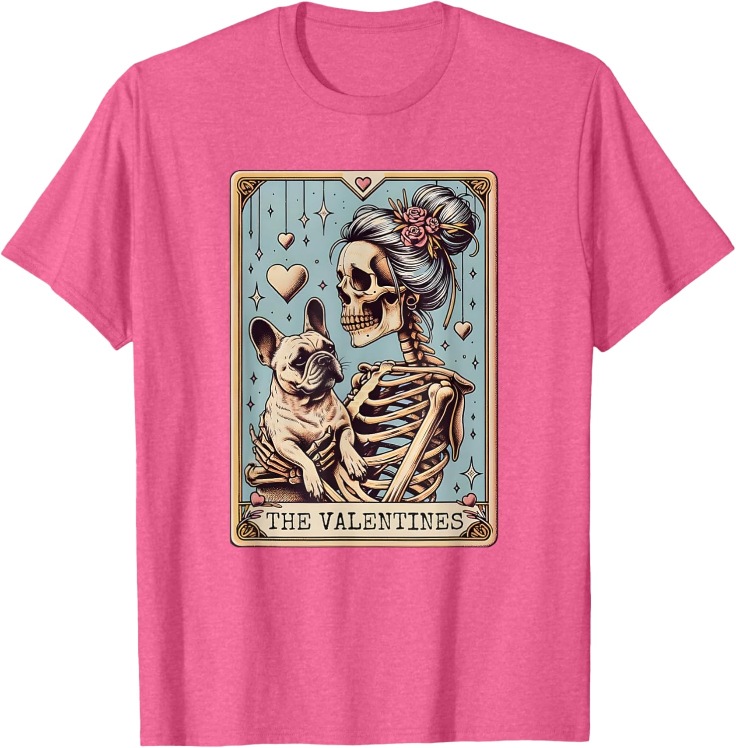 French Bulldog Valentine's Day Tarot Card T-Shirt for Dog Lovers - 20