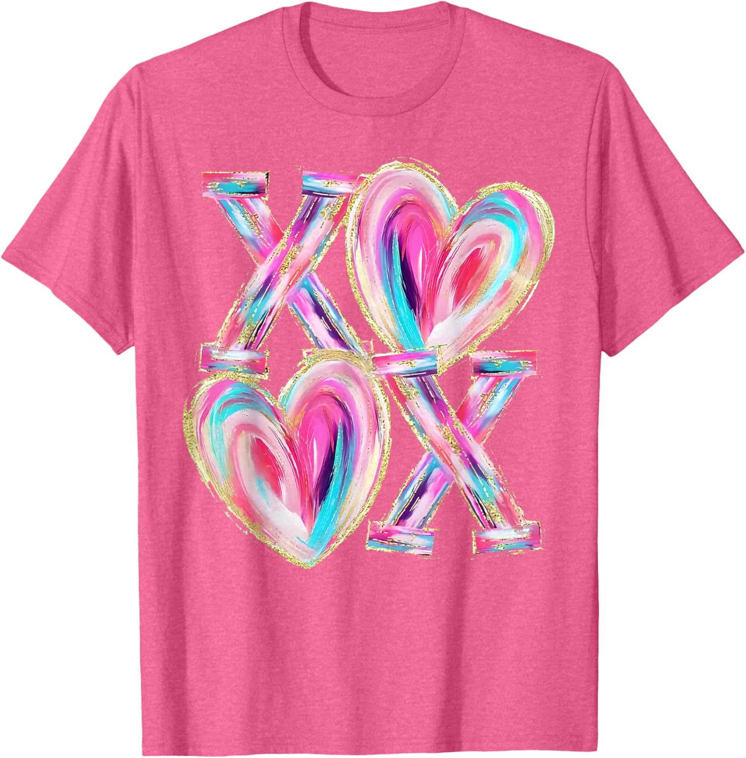 Valentine Abstract Heart T-Shirt for Girls and Women - Cute and Stylish - 4