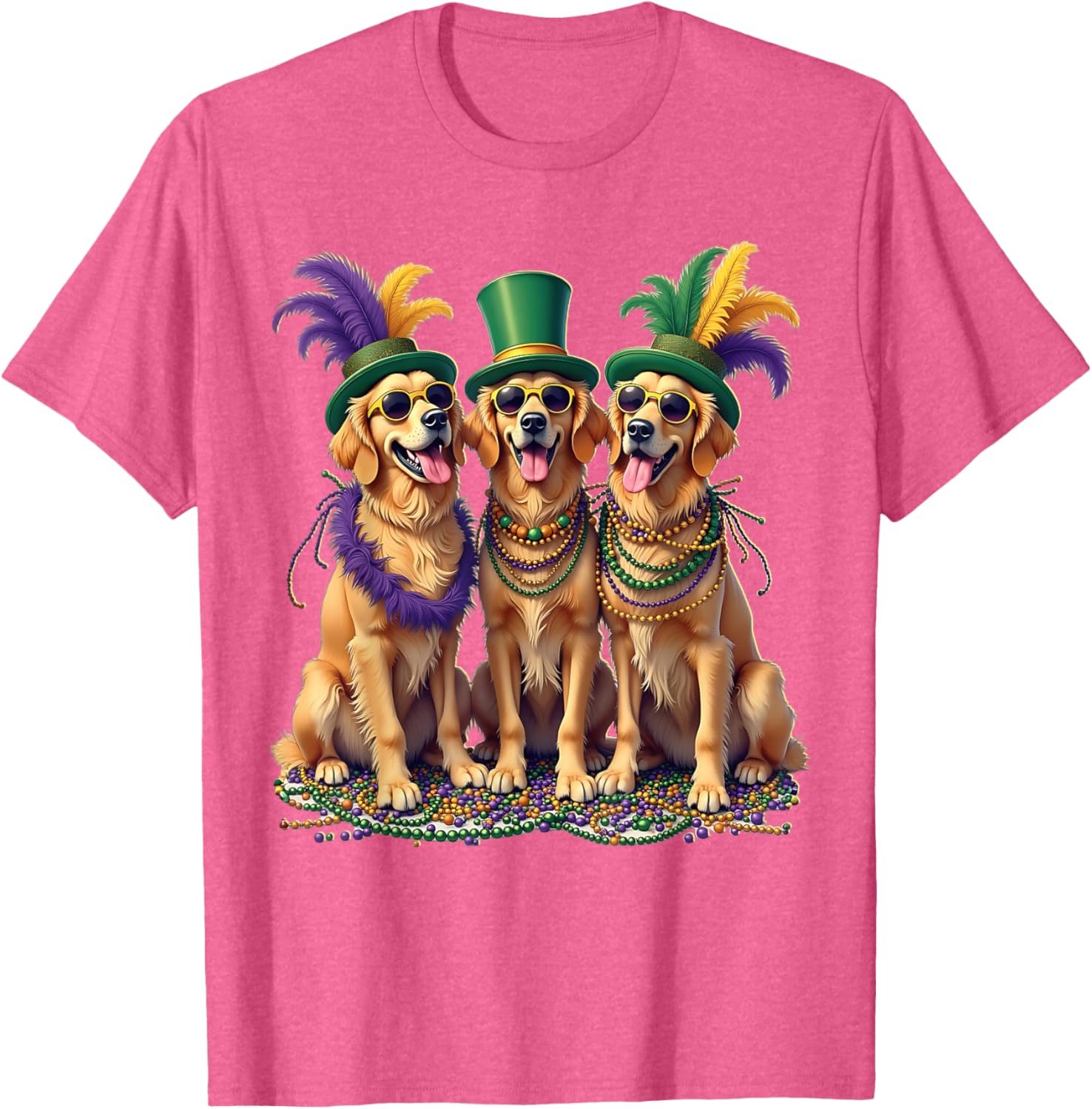 Festive Labrador Mardi Gras T-Shirt for Dog Lovers and Celebration Fans - 18