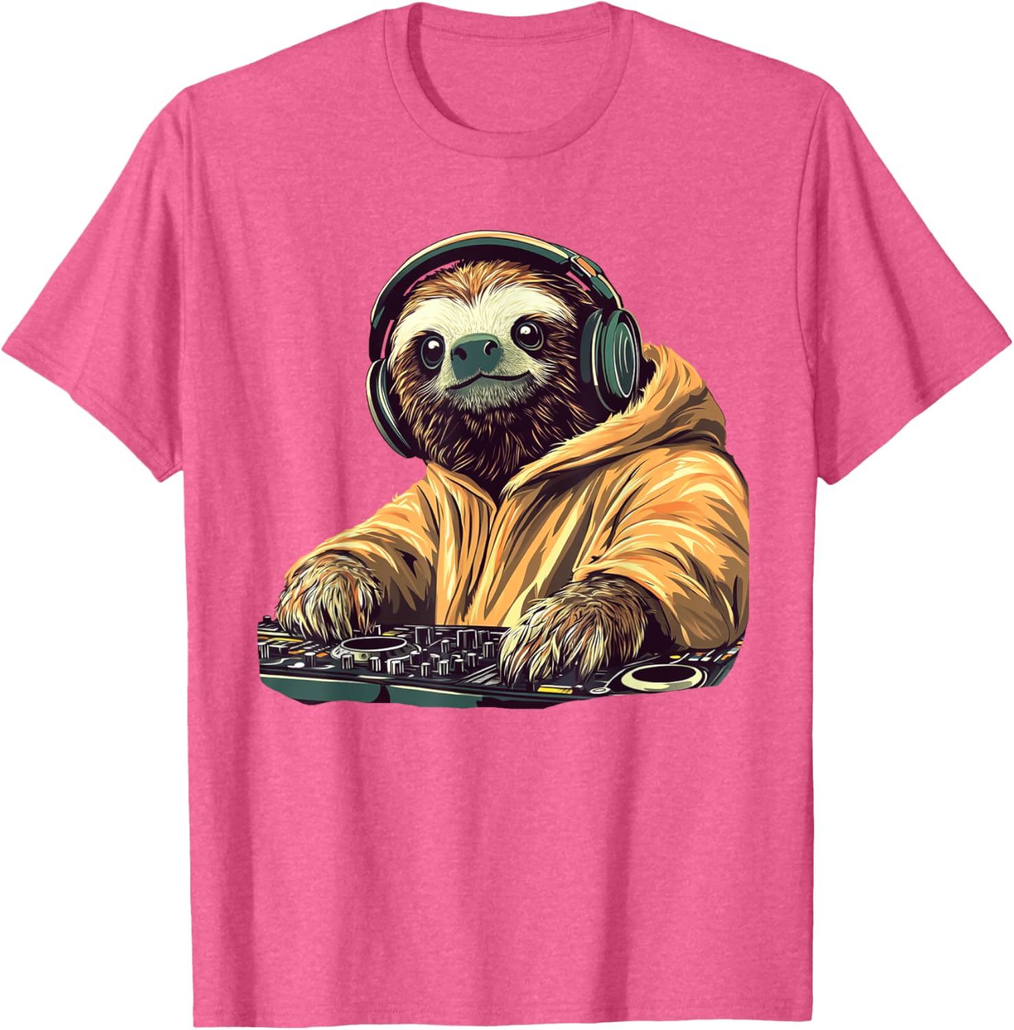 DJ Sloth Slow Jam Heat Costume T-Shirt for Fun Music Lovers - 1