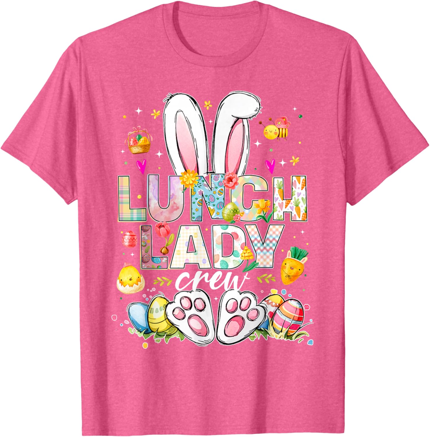 Funny Bunny Lunch Lady Easter T-Shirt for Cafeteria Workers - 24