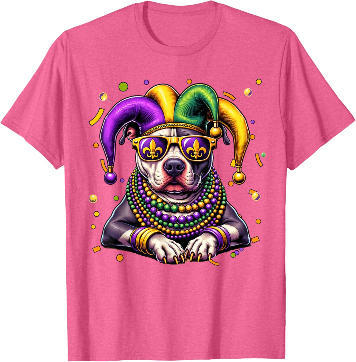 Mardi Gras Pitbull Festival T-Shirt for Men and Women - Fun Carnival Wear - 12