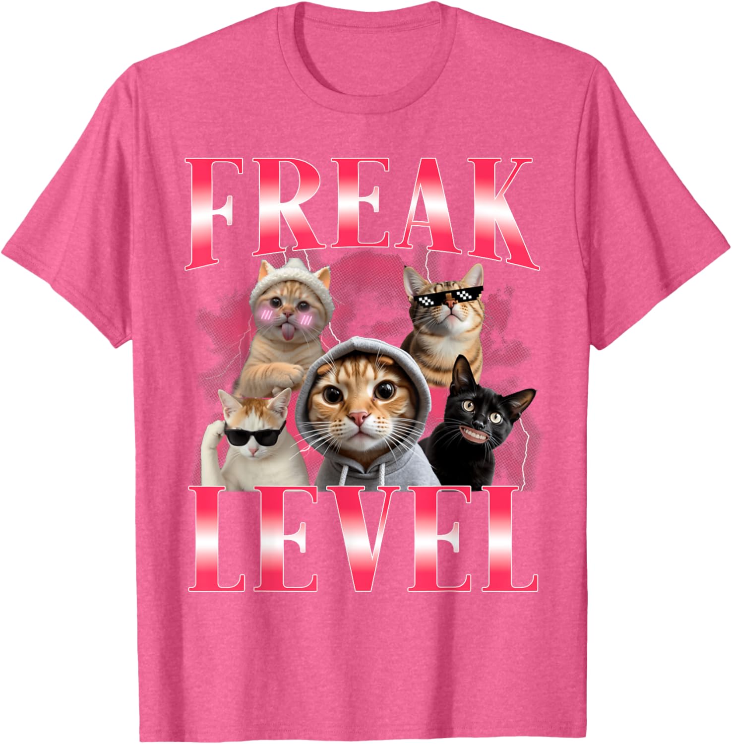 Funny Cat Meme T-Shirt Certified Freak Humor for Cat Lovers - 1
