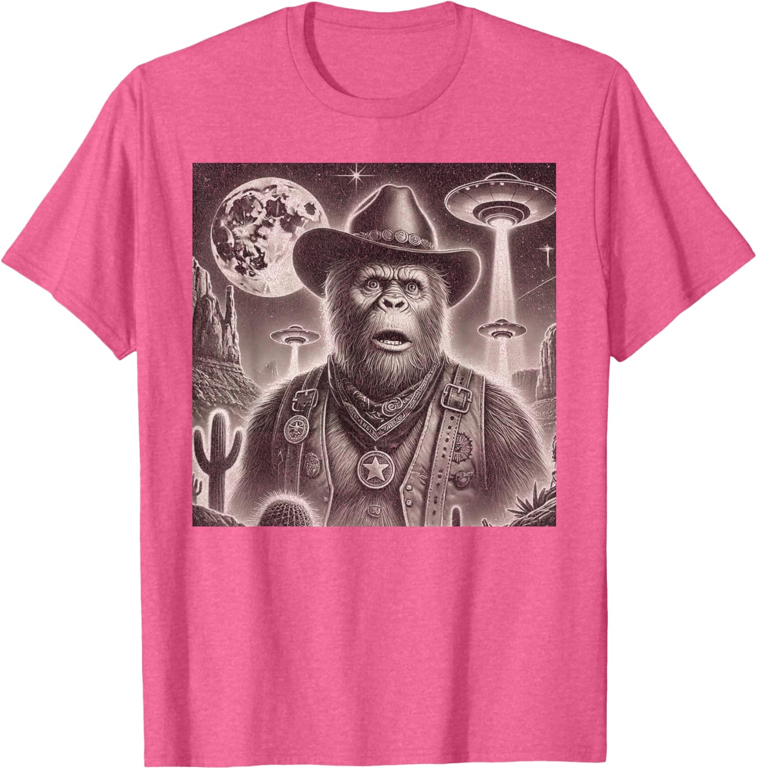 Bigfoot UFO Selfie T-Shirt for Fun Loving Alien Enthusiasts - 15