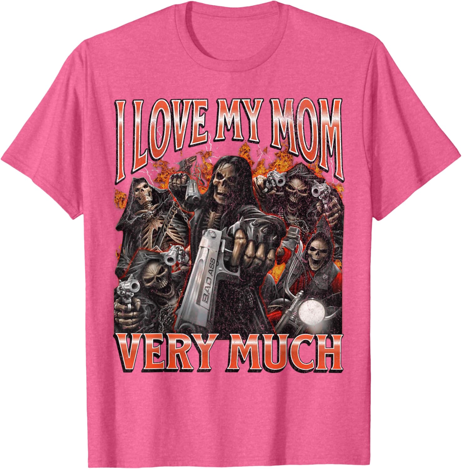 Funny I Love My Mom Skeleton Graphic T-Shirt for Unique Style Lovers - 18