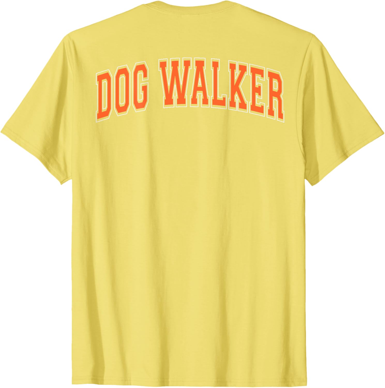 Retro Dog Walker T-Shirt with Arched Orange Letters for Pet Lovers - 15