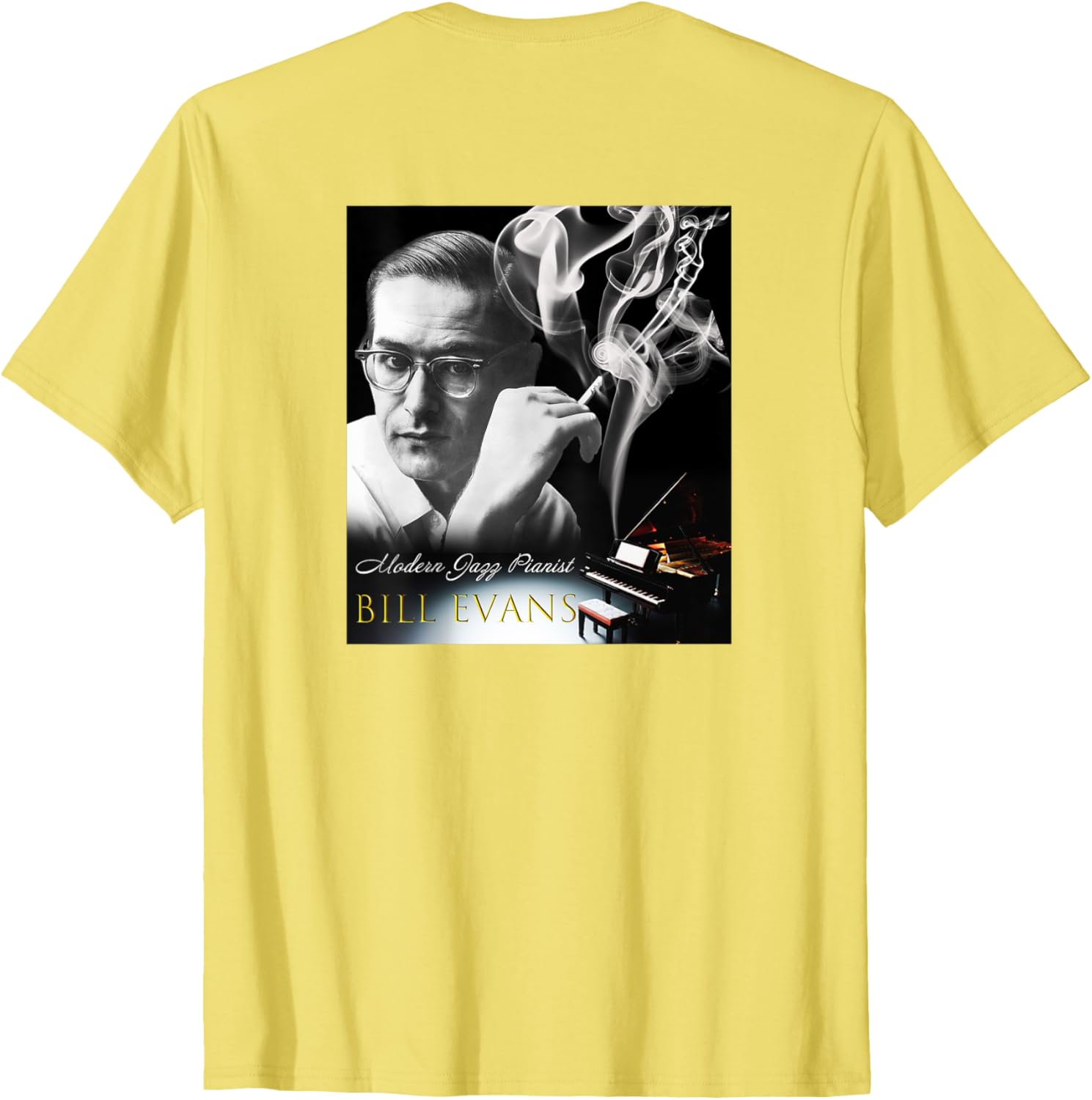 Bill Evans Back Printed T-Shirt for Music Lovers - Stylish and Comfortable - 1