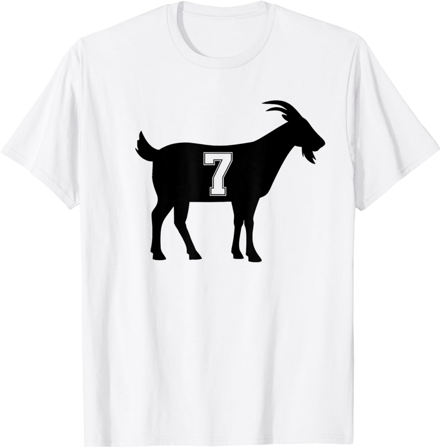 Goat 7 G.O.A.T. Number Seven Goat Graphic T-Shirt for Casual Style - 20