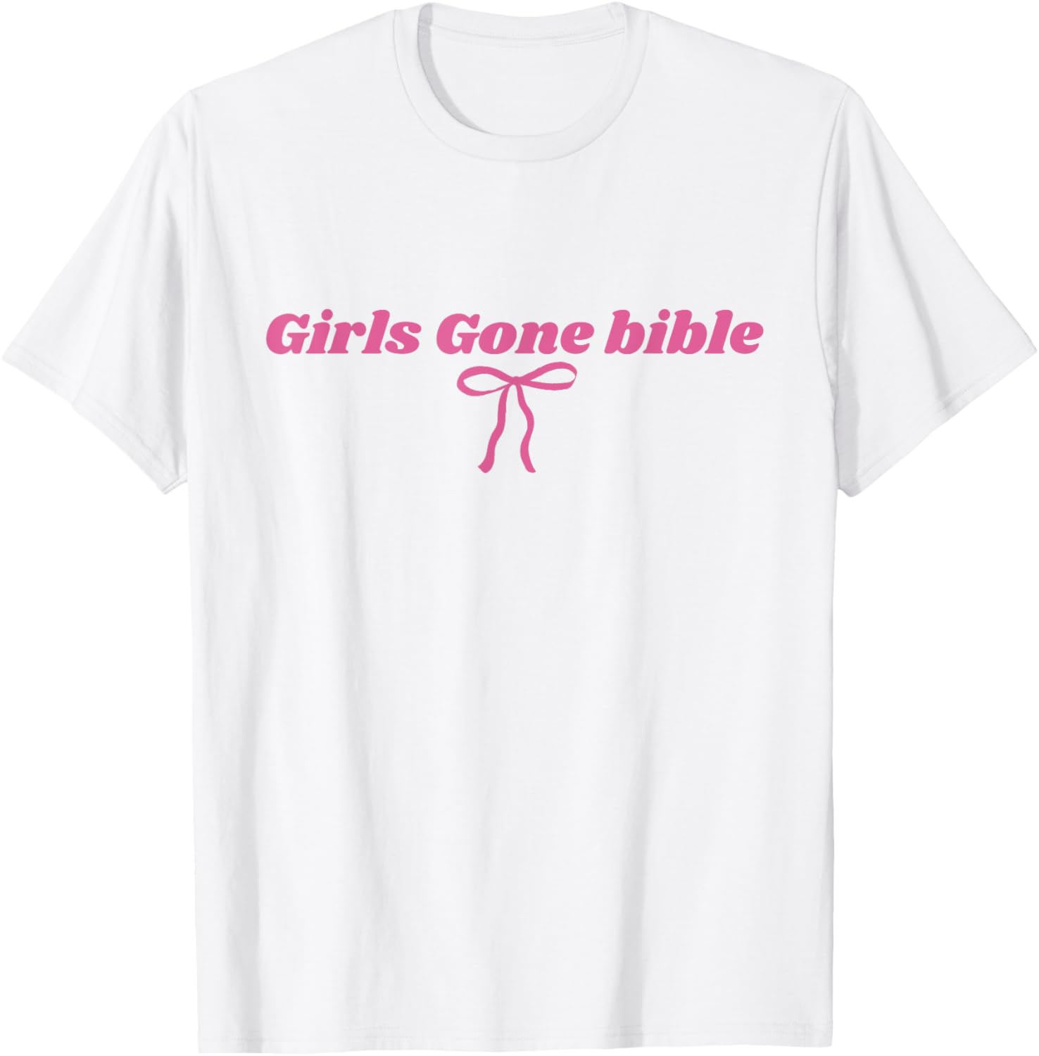 Girls Gone Bible Pink Bow Christian T-Shirt for Women and Girls - 9