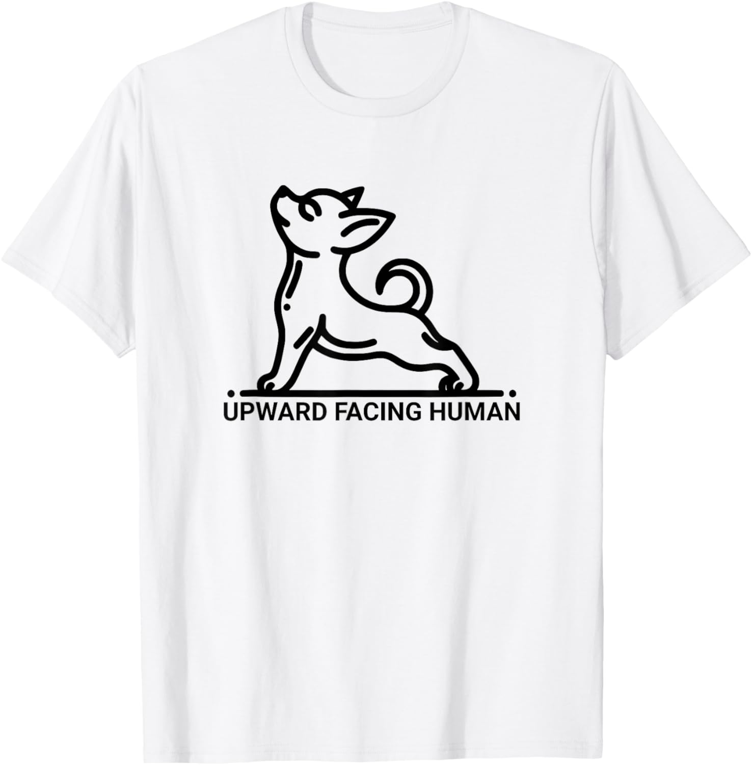 Chihuahua Yoga Upward Facing Human T-Shirt for Dog Lovers and Yogis - 1