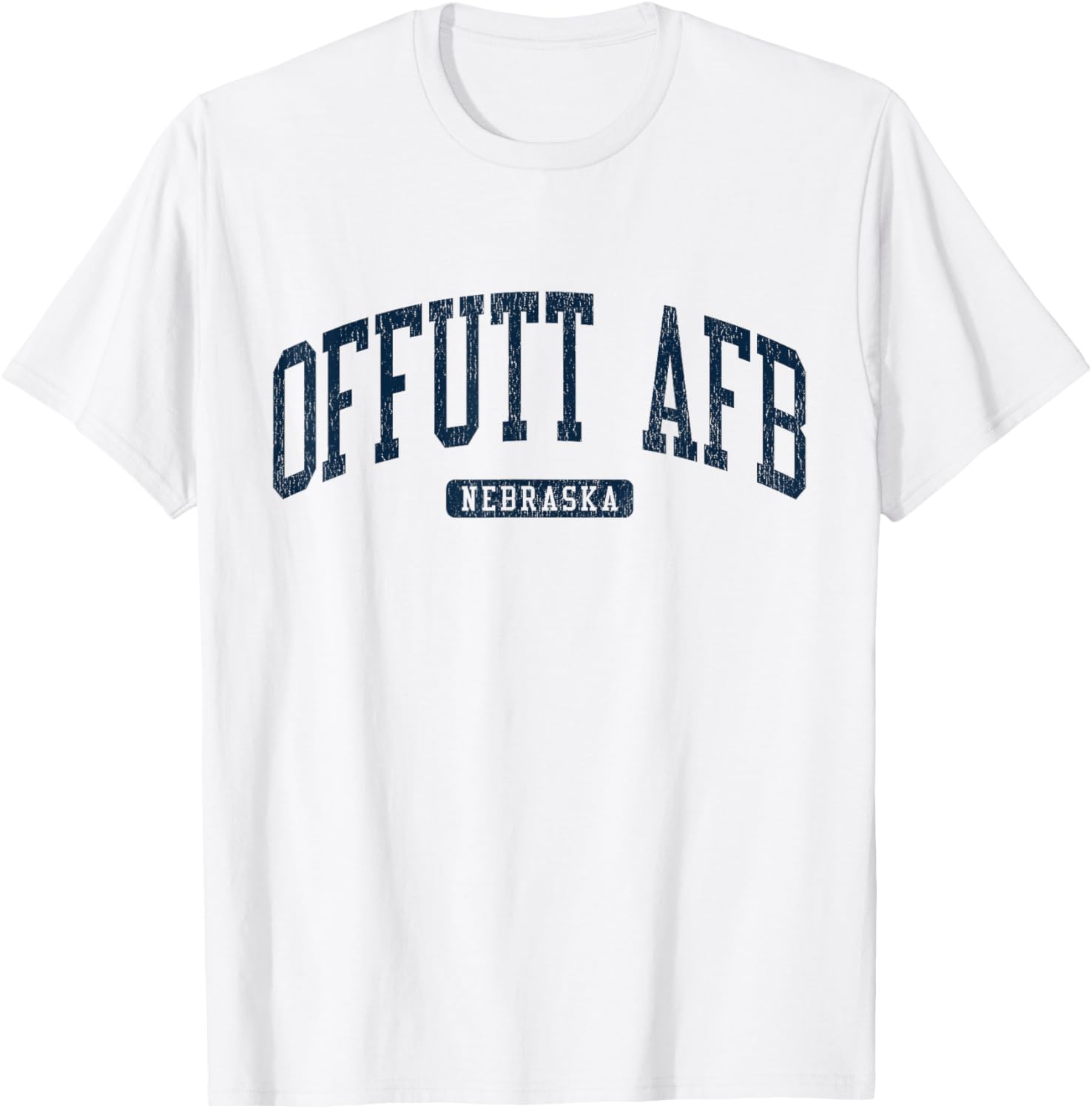 Offutt AFB Nebraska College Style Blue T-Shirt for Campus Life Fun - 8