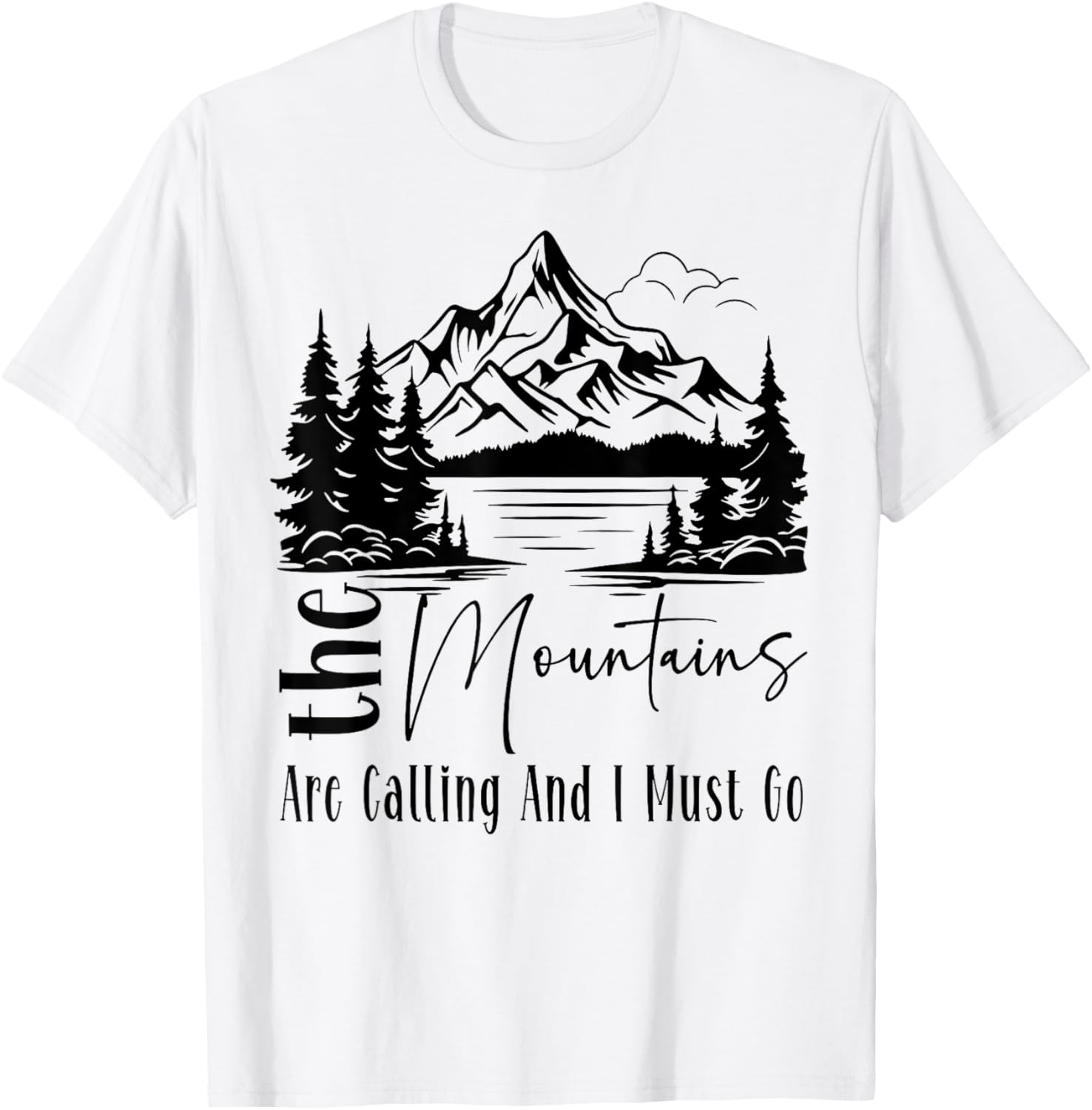 Funny Camping Hiking T-Shirt - The Mountains Are Calling Tee for Adventurers - 7