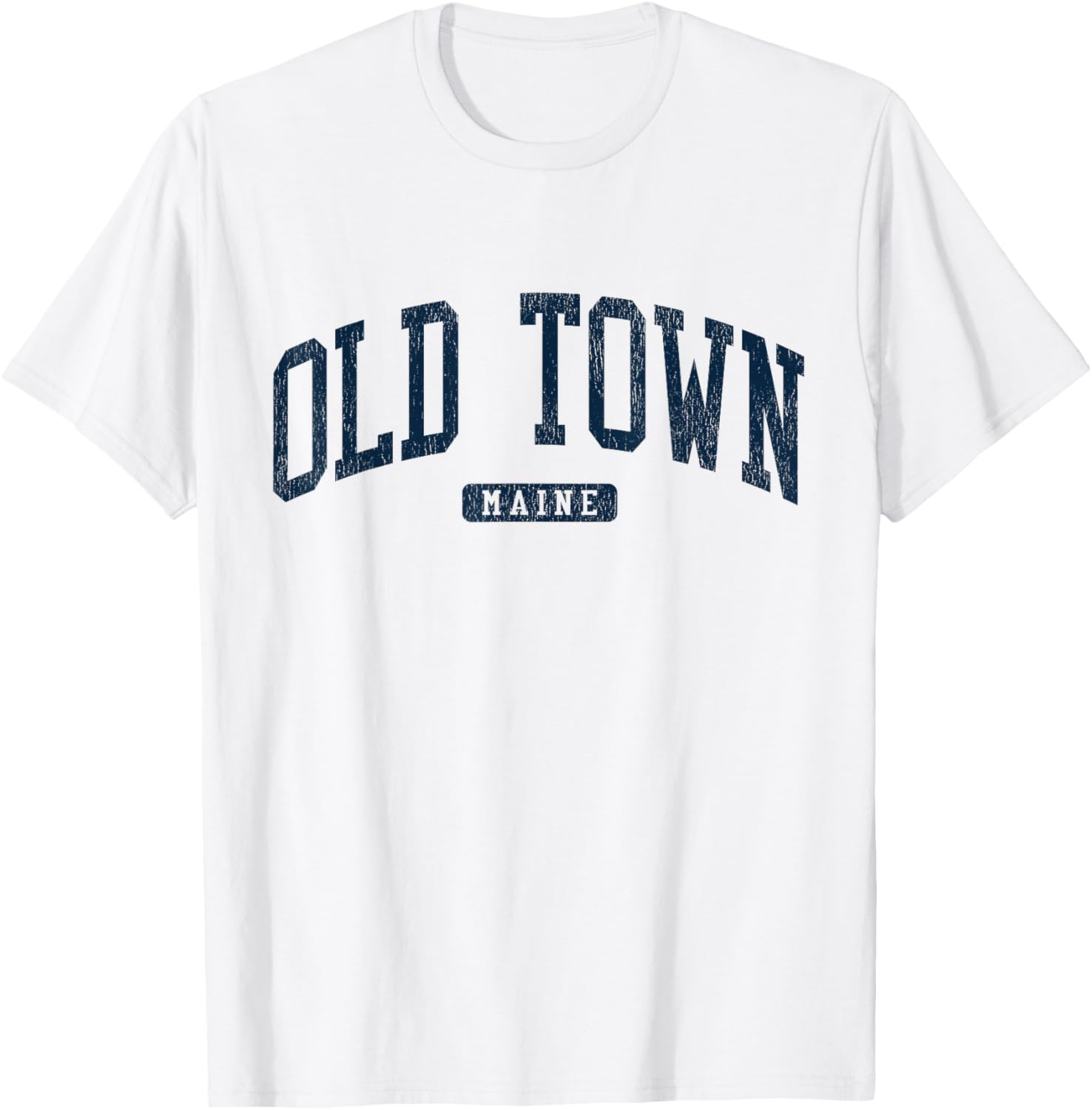 Old Town Maine University Style Blue T-Shirt for College Students - 8