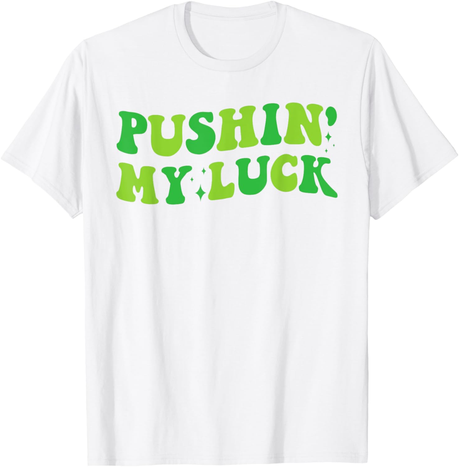 Funny Pushing My Luck St Patricks Day 2025 Groovy T-Shirt for Boys - 5