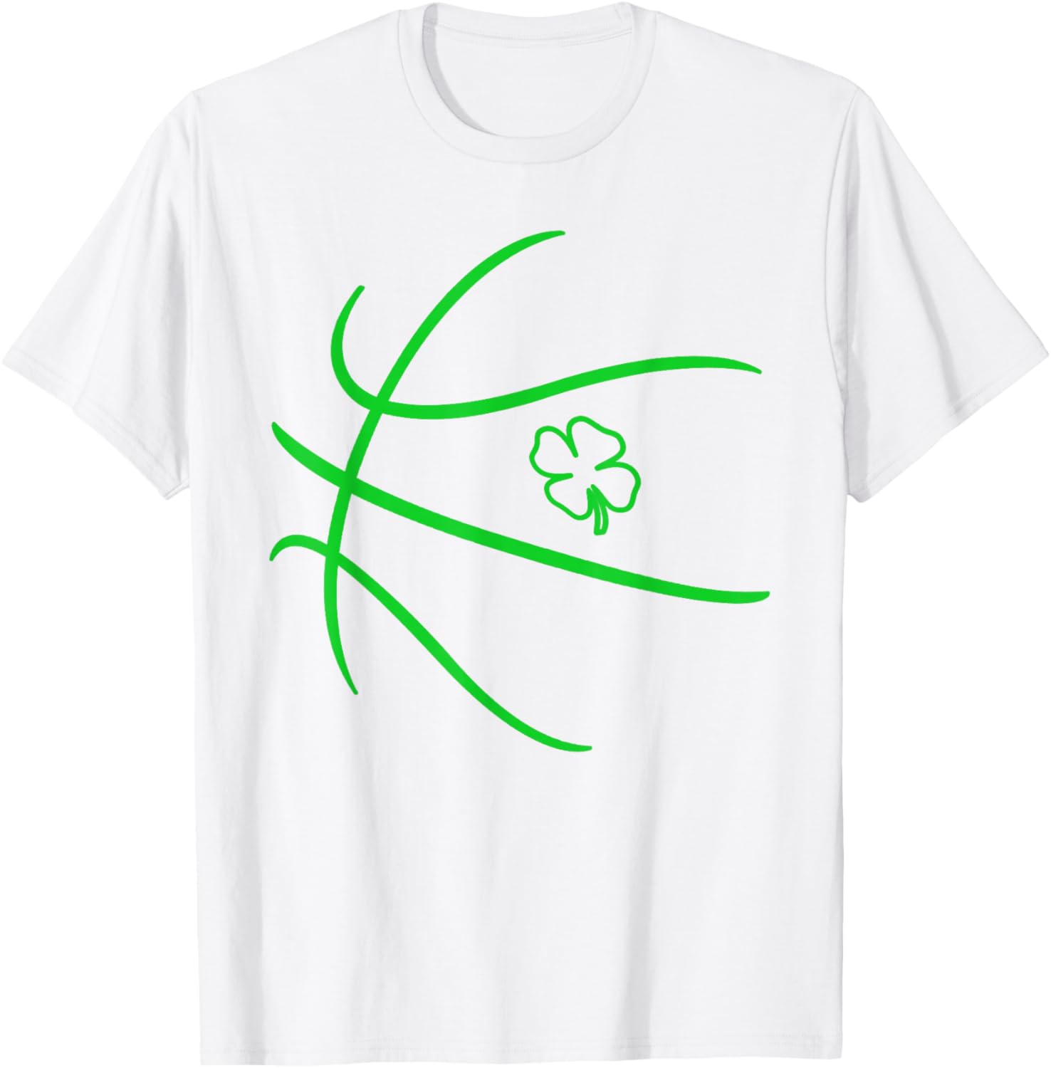 Lucky Shamrock Basketball T-Shirt for Irish Boys and Men on St Patrick's Day - 18