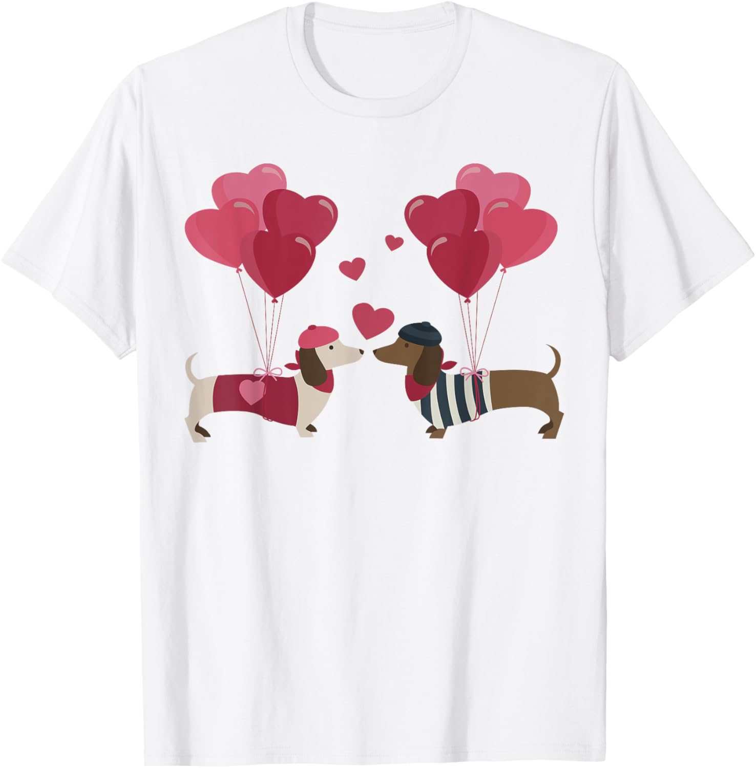 Cute Dachshund Valentine's Day T-Shirt for Dog Moms and Dads - 3