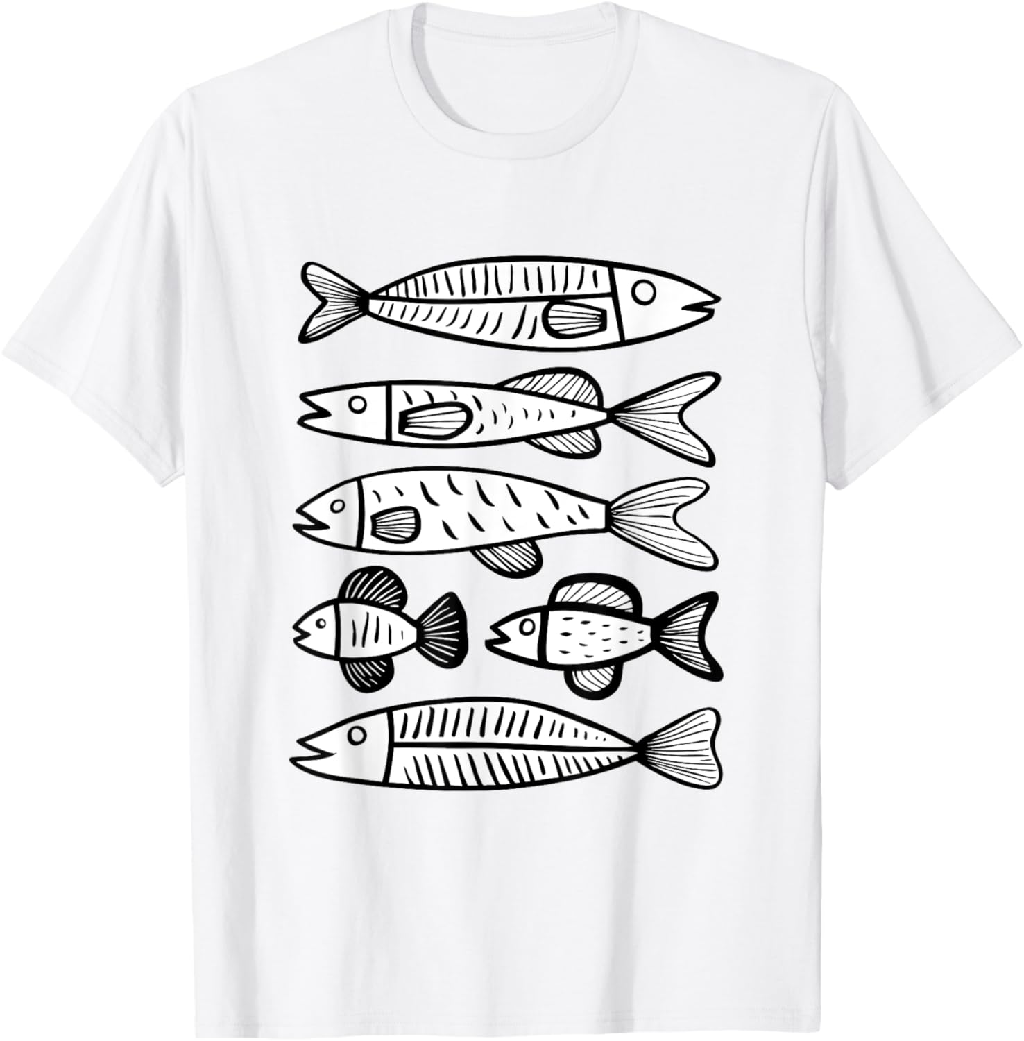 Minimalist Fish Pattern T-Shirt for Ocean Lovers – Stylish and Unique Design - 19