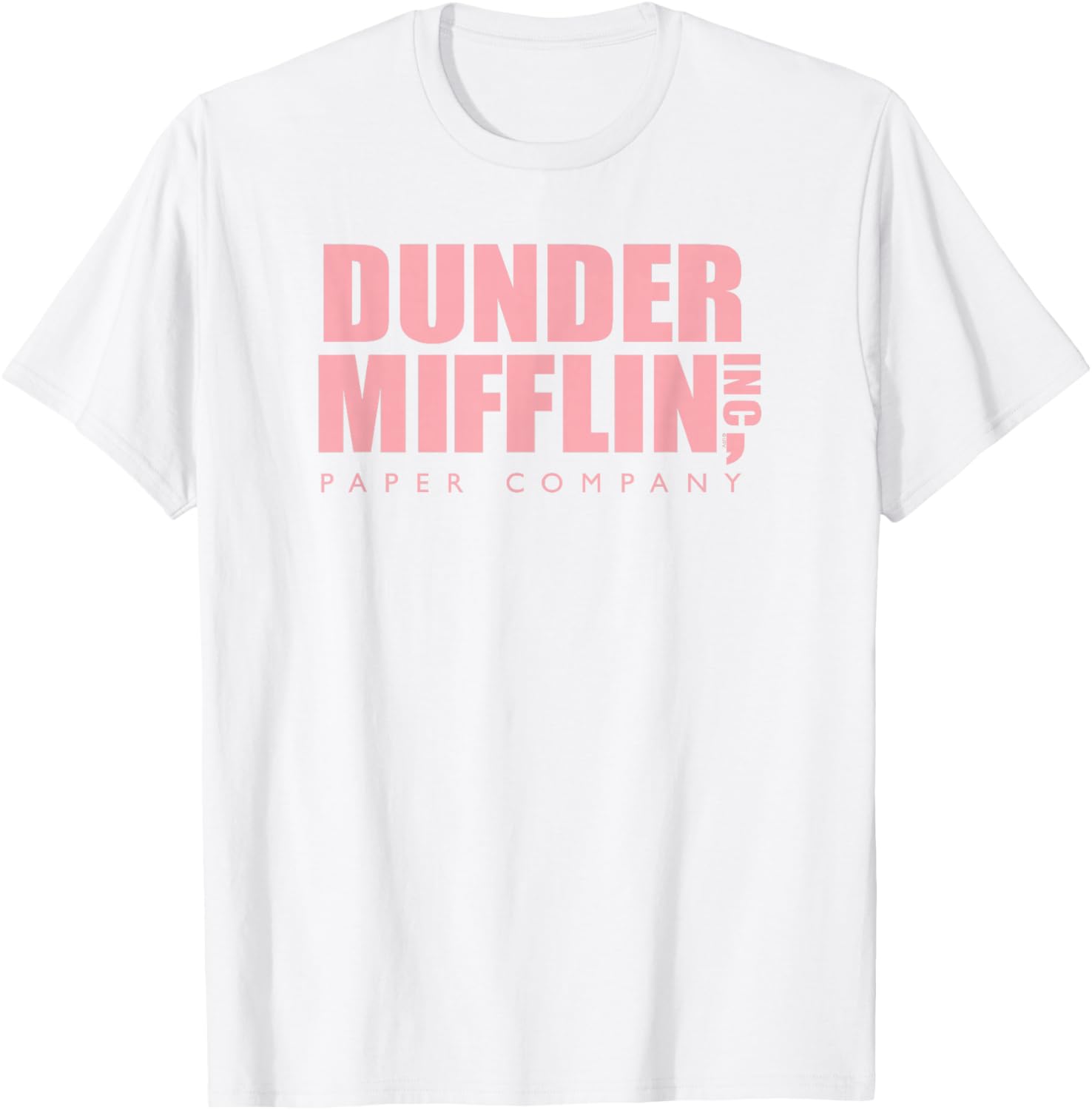 Pink Dunder Mifflin Logo T-Shirt for Office Fans - Fun Casual Wear - 7