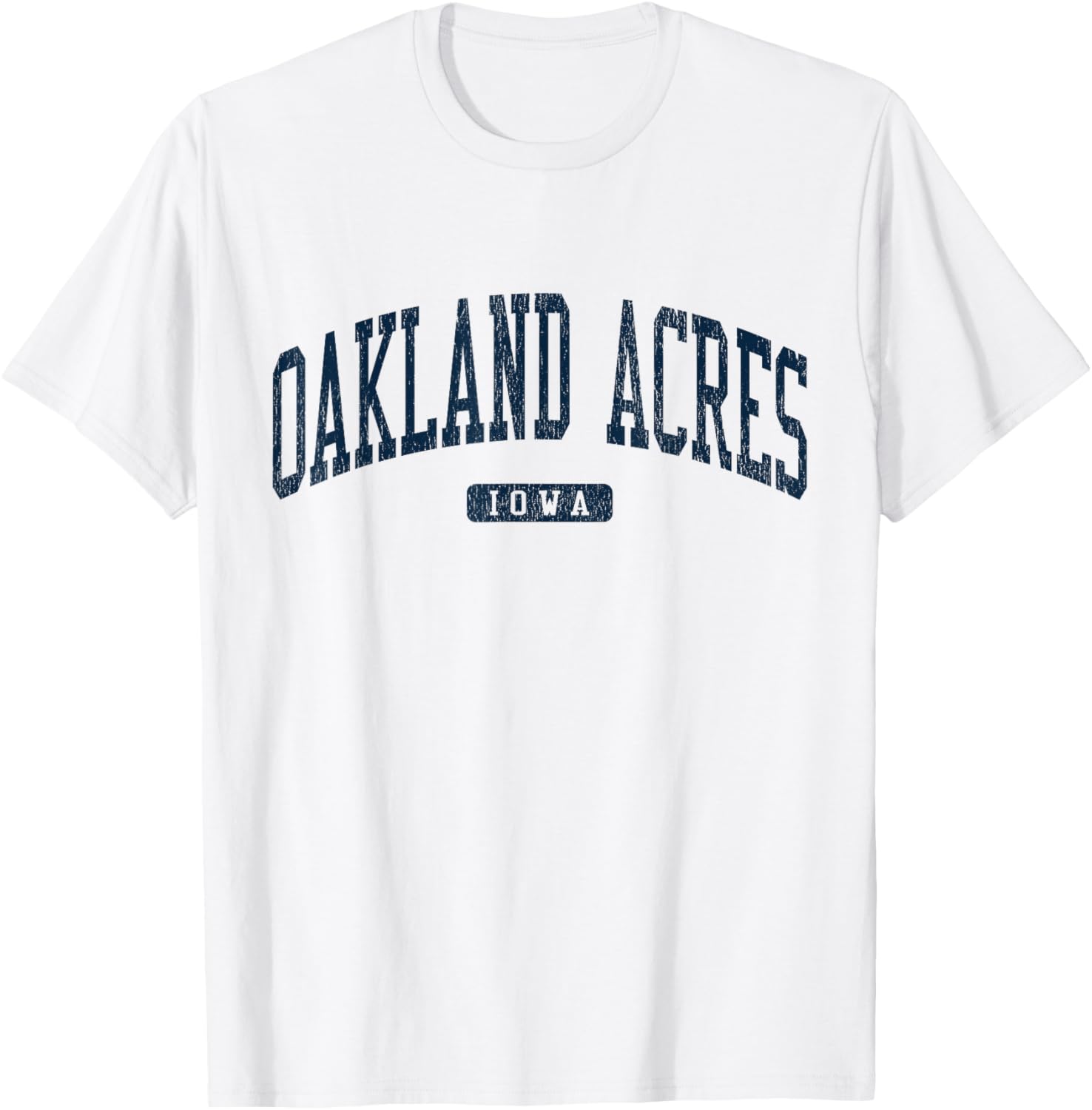 Oakland Acres Iowa College Style Blue T-Shirt for Casual Wear - 1