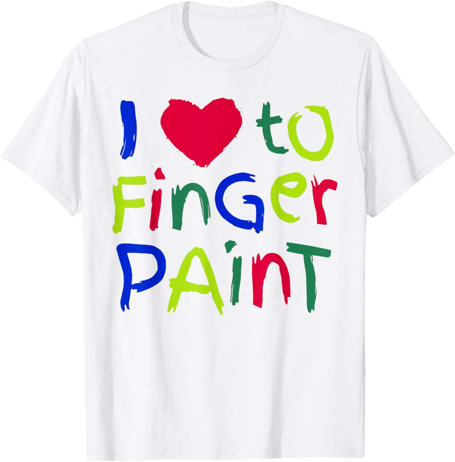 I Love To Finger Paint Couples Valentine T-Shirt for Creative Lovebirds - 3