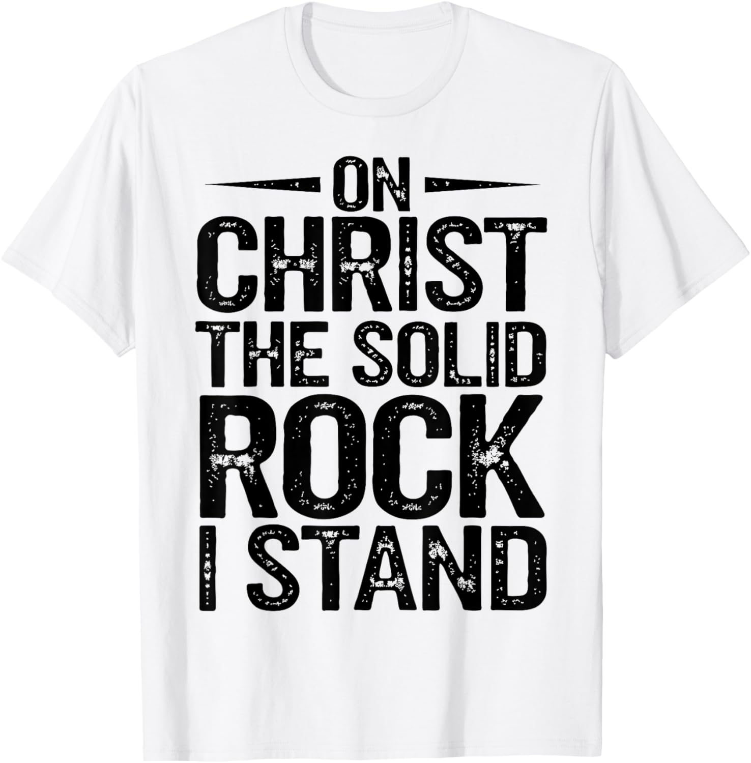 Christian Hymn T-Shirt On Christ the Solid Rock I Stand - Faith Apparel - 11