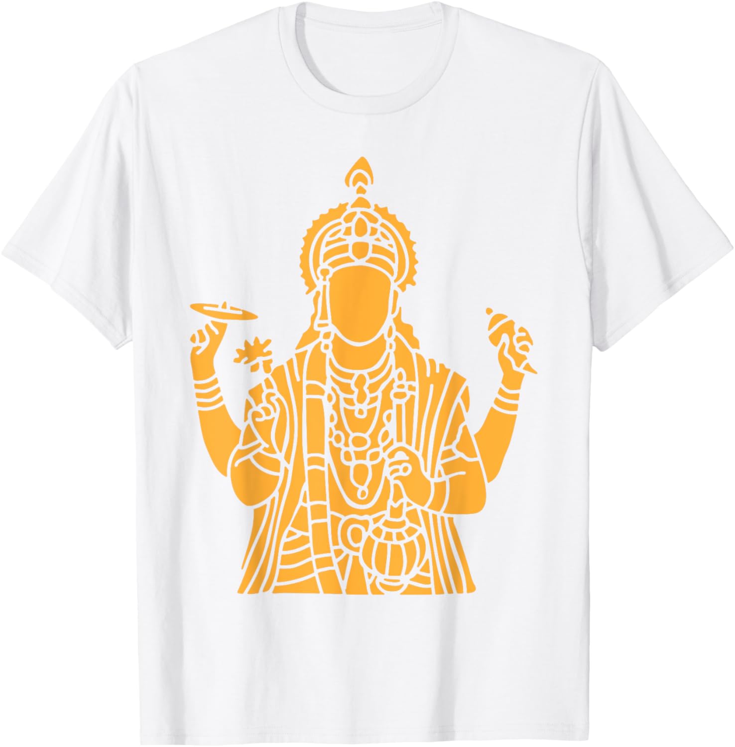Vishnu Narayana Silhouette T-Shirt for Divine Pooja and Spiritual Wear - 1