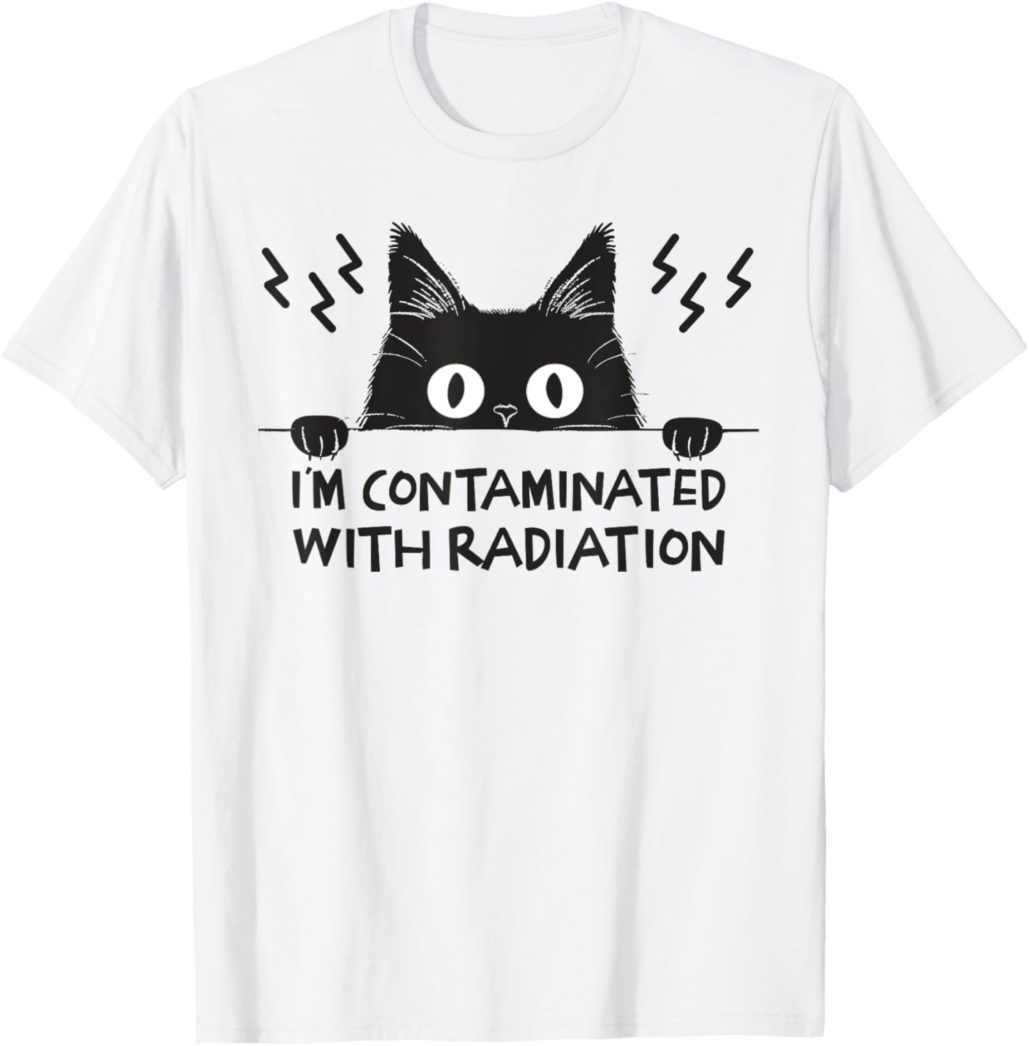 Radiation Contaminated Japanese Cat Meme T-Shirt for Cat Lovers - 3