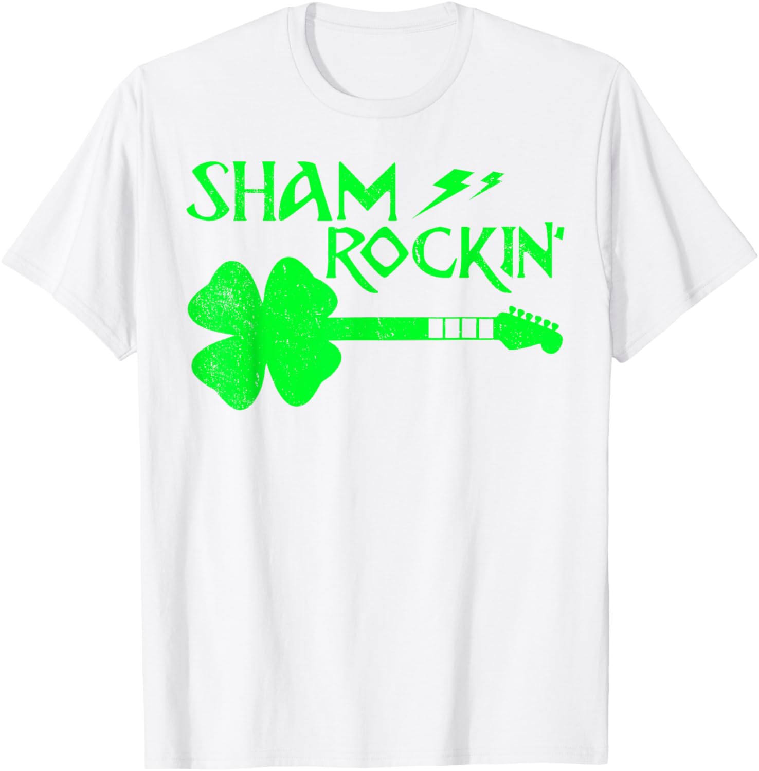 Sham Rockin’ Shamrock Guitar T-Shirt for St. Patrick's Day Celebrations - 2