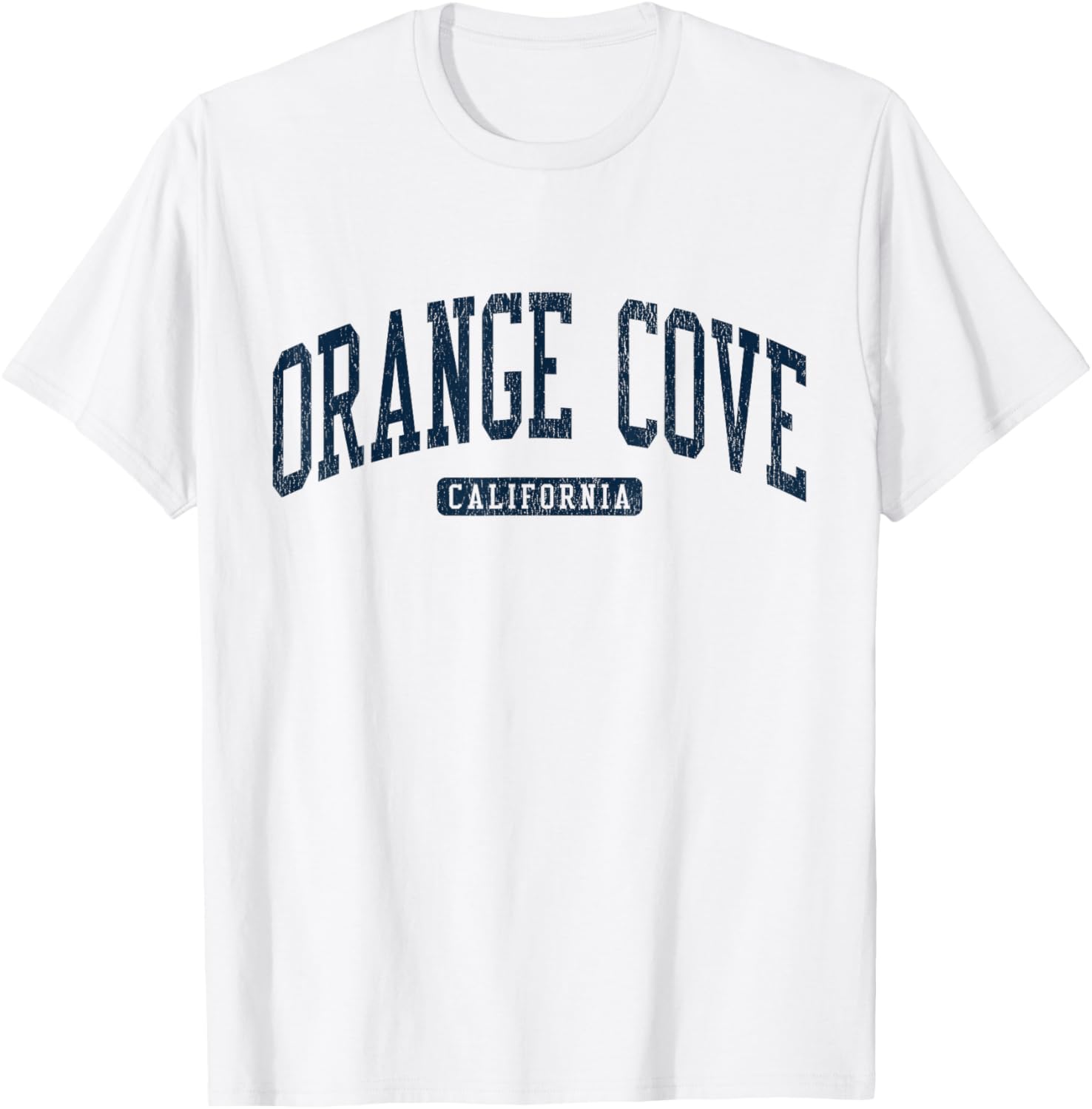 Orange Cove California College Style Blue T-Shirt for Students and Alumni - 13