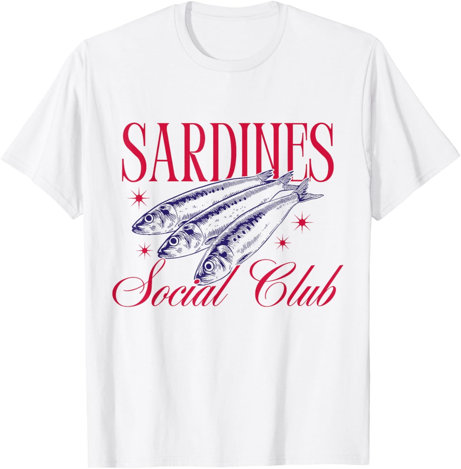 Vintage Sardine Social Club T-Shirt for Sea Lovers and Fishing Fans - 4